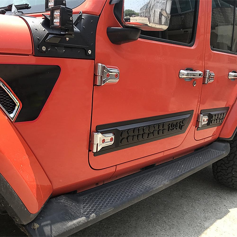 Car Door Protector Side Door Anti-Collision Board Strip Fits for Jeep Wrangler JK JL Gladiator JT 4Doors 2007-2023，4pcs Door Guards for Jeep