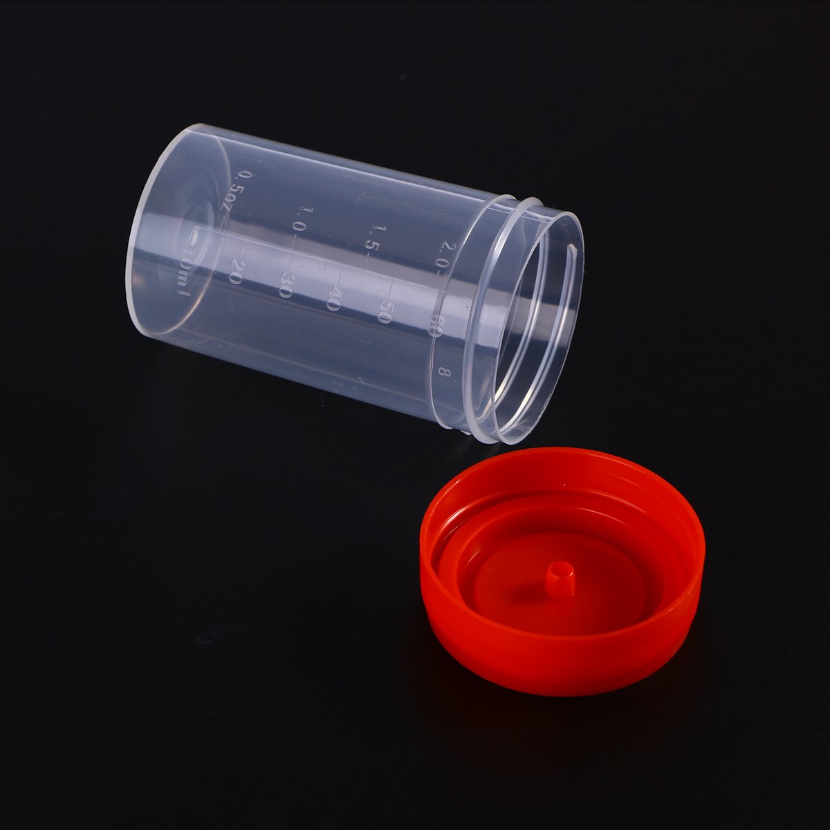 Hemobllo 25pcs Tasses de Prélèvement D'échantillons D'urine 60ml EO Stériles sans Étiquette pour Usage Médical de Laboratoire (Couleur Aléatoire)