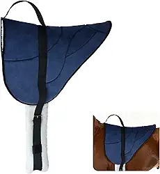 Almofada Bareback para cavalos, almofada de sela de cavalo com circunferência ajustável, almofada de sela com absorção de choque, almofada de equitação para cavaleiros.