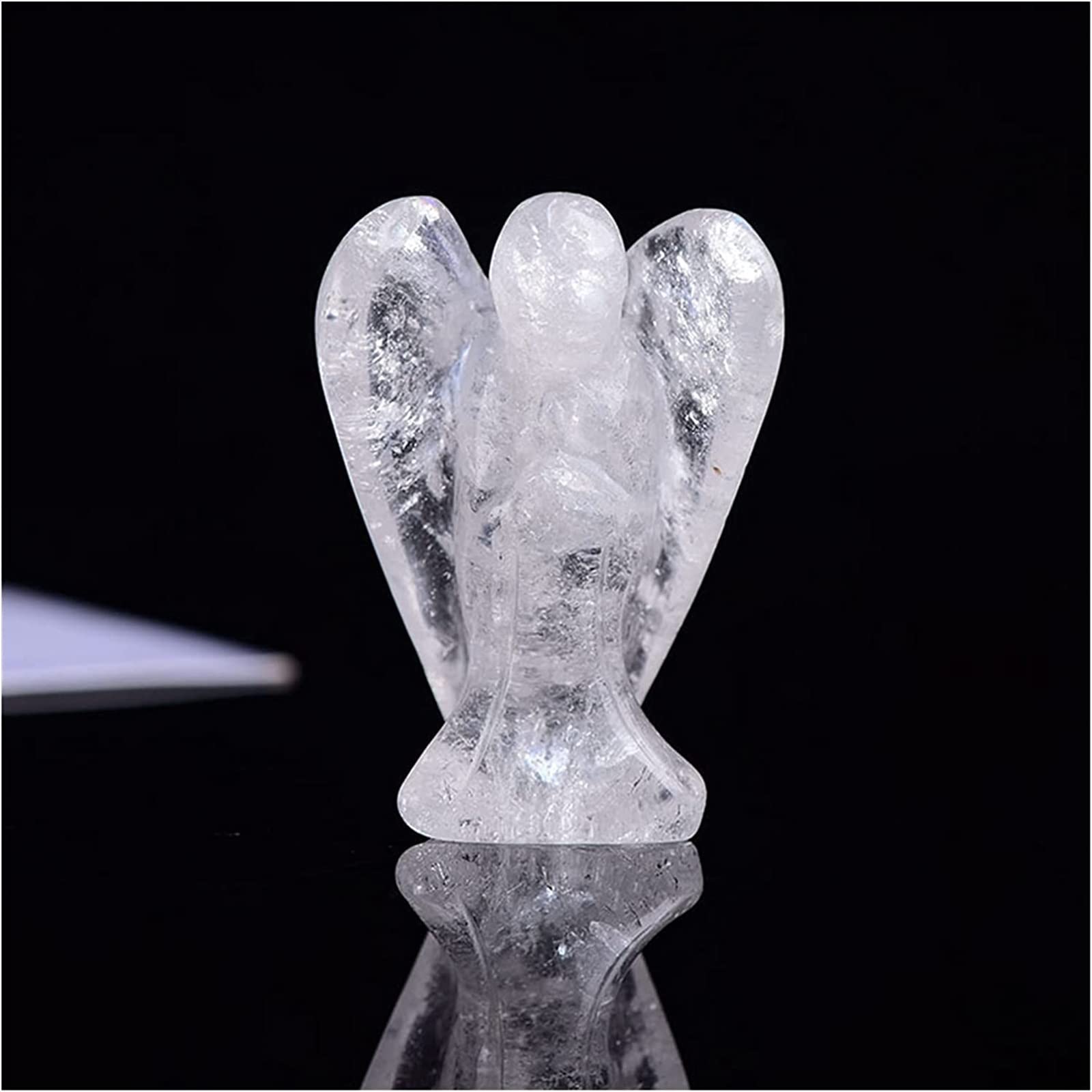 Quarzo Naturale 1 Pezzo Cristallo Naturale Angelo Custode Figura Ametista Pietra Colorata Pietre preziose Artigianato Regalo Fai da Te Residenziale (1 Pezzo Cristallo di Rocca)