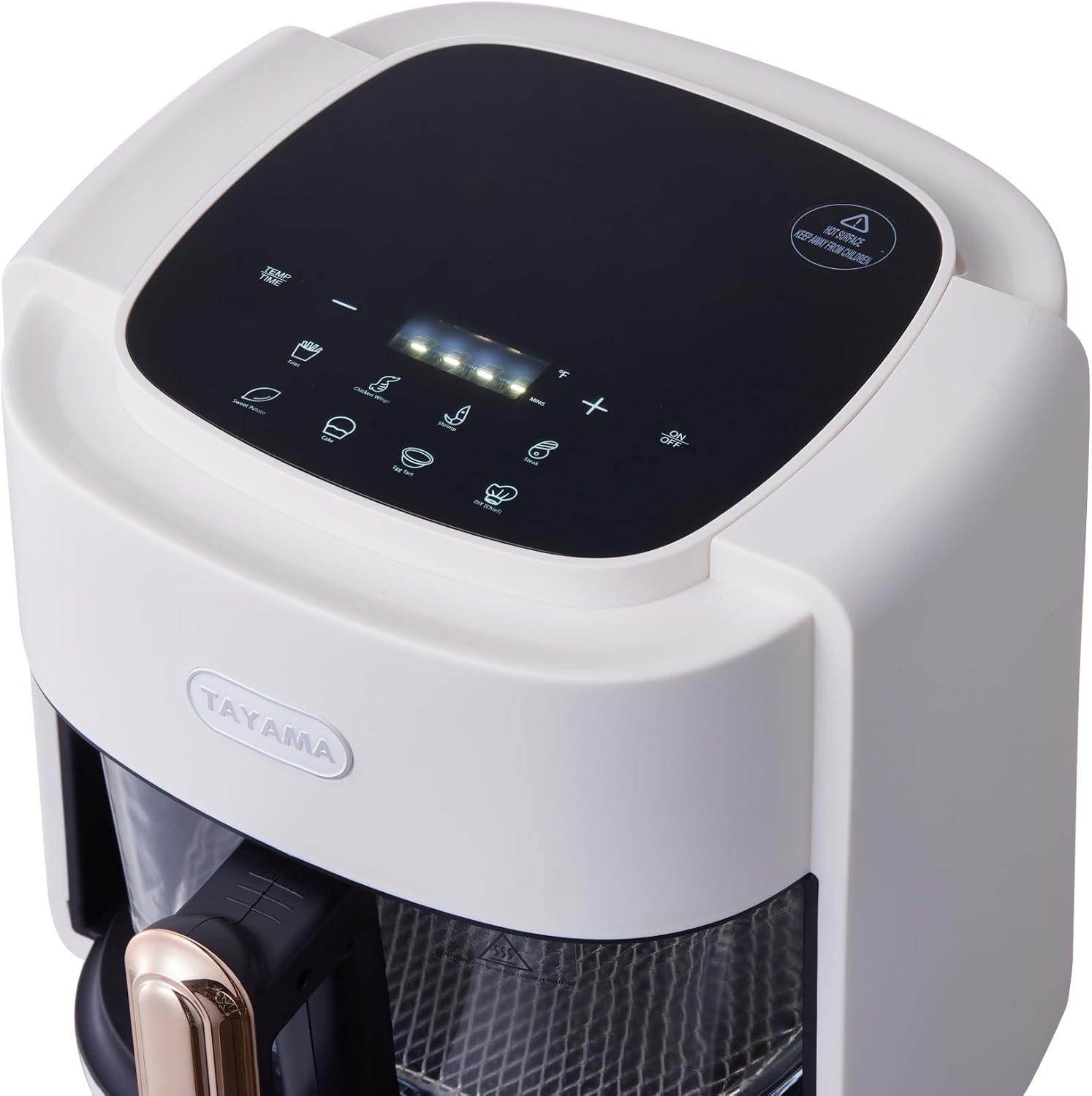 Tayama 4.5L White Glass Air Fryer