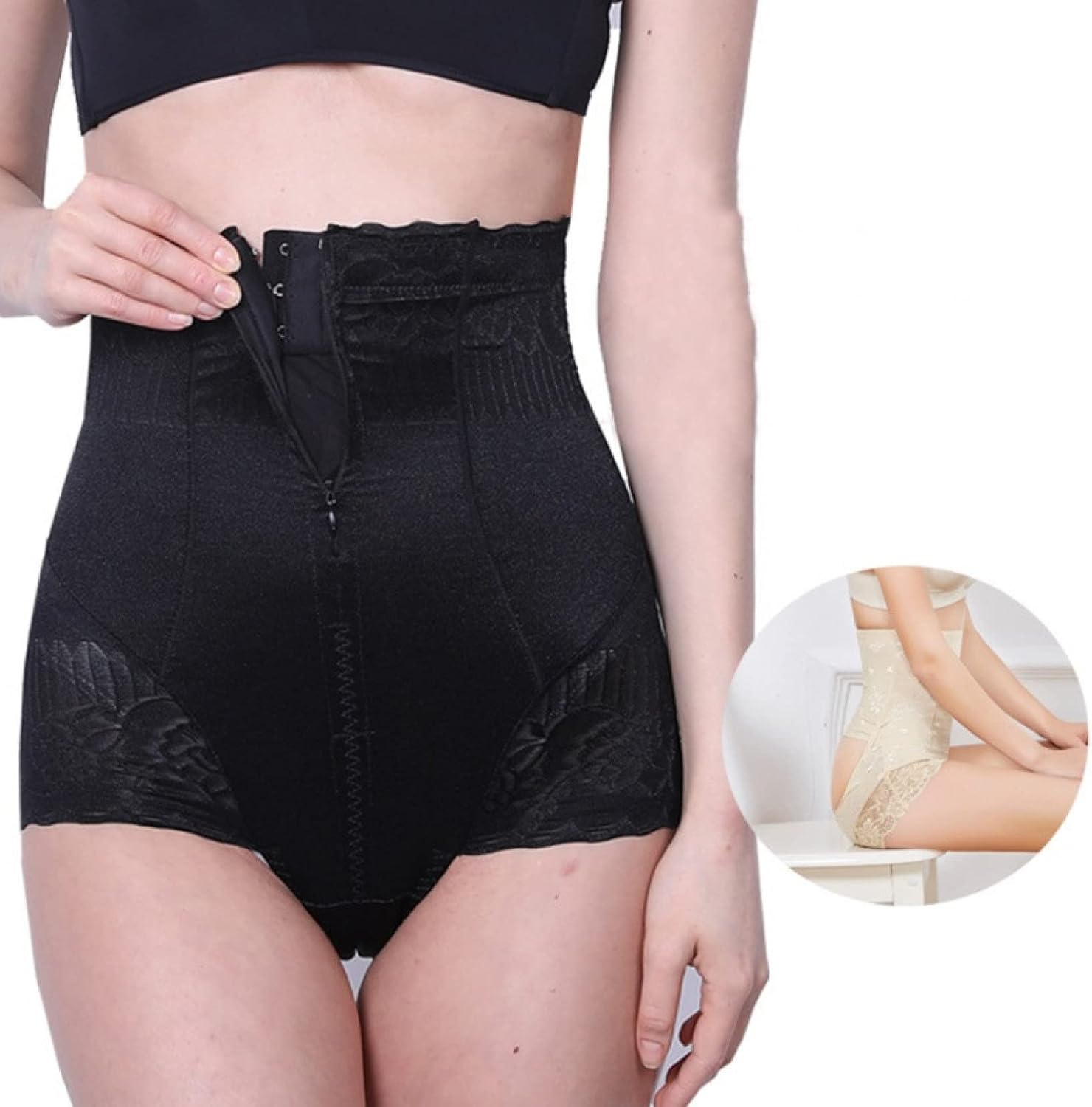 slipje voor Dames Hoge Taille Trainer Body Shaper buik Controle afslanken Shapewear gordel ondergoed Zip Slips