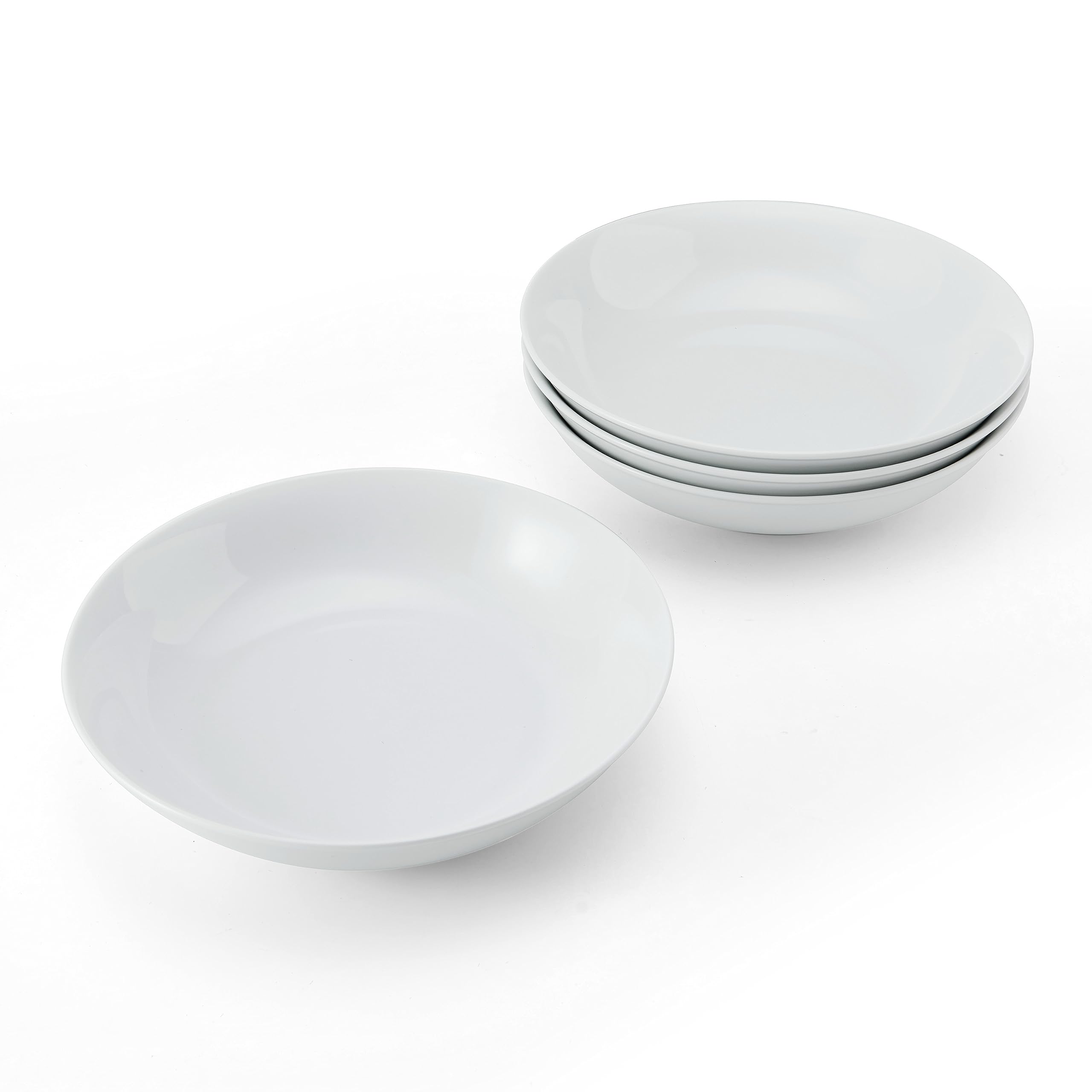 Mikasa Chalk - Juego de cuencos de porcelana para pasta (4 unidades, 23 cm, en caja de regal