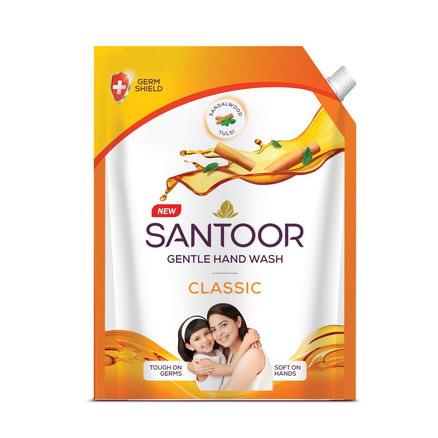 Santoor Classic Gentle Hand Wash with Natural goodness of Sandalwood & Tulsi, 1300ml-image-40