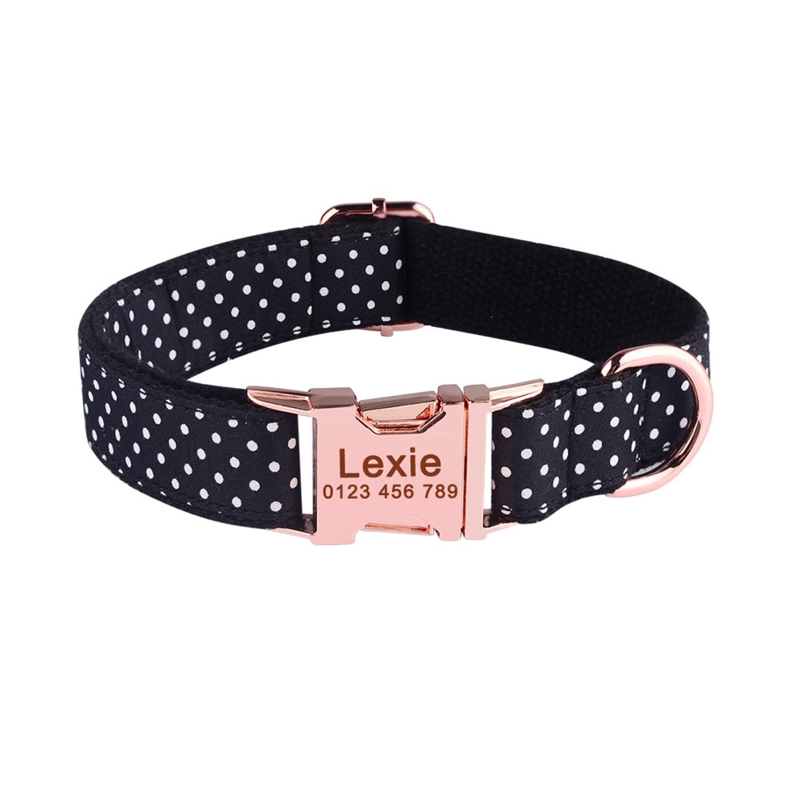 Collier de chien personnalisé gravé en nylon réglable orange taille S et L