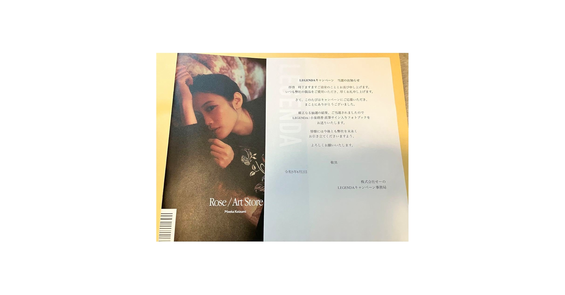 Amazon.co.jp: 小泉萌香×LEGENDAフォトブック 直筆サイン