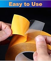 Vista 5 de Cinta Adhesiva de Doble Cara Súper Delgada 1 Pulgada x 66 Pies Cinta Transparente Pegajosa para Hacer Manualidades DIY, Pegar Fotos, Álbumes