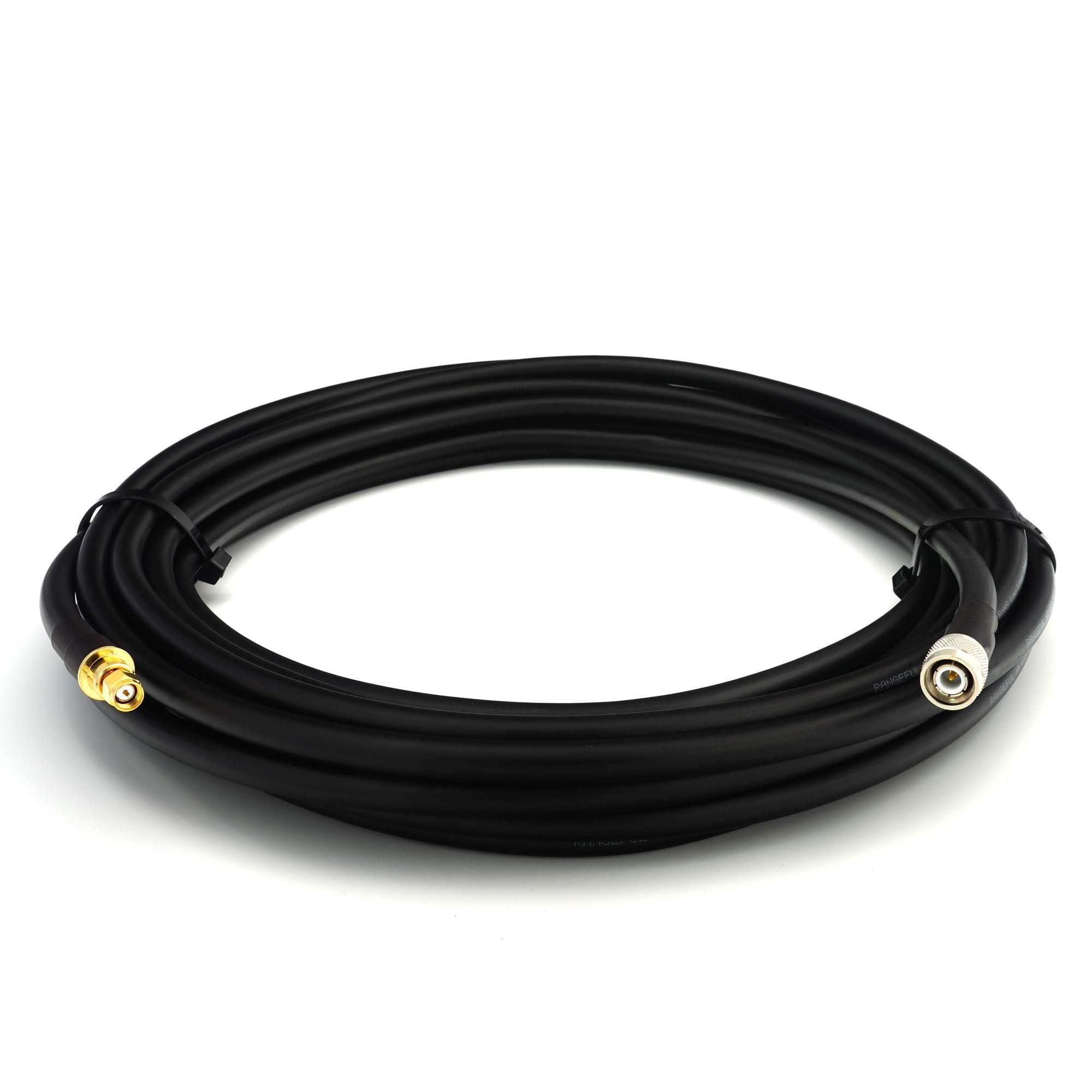 15m TNC Macho a SMA Macho Cable Coaxial — Extensión coaxial flexible de cobre completo 50 ohm (equivalente a LMR400 UF UltraFlex) — para dispositivos LAN inalámbricos