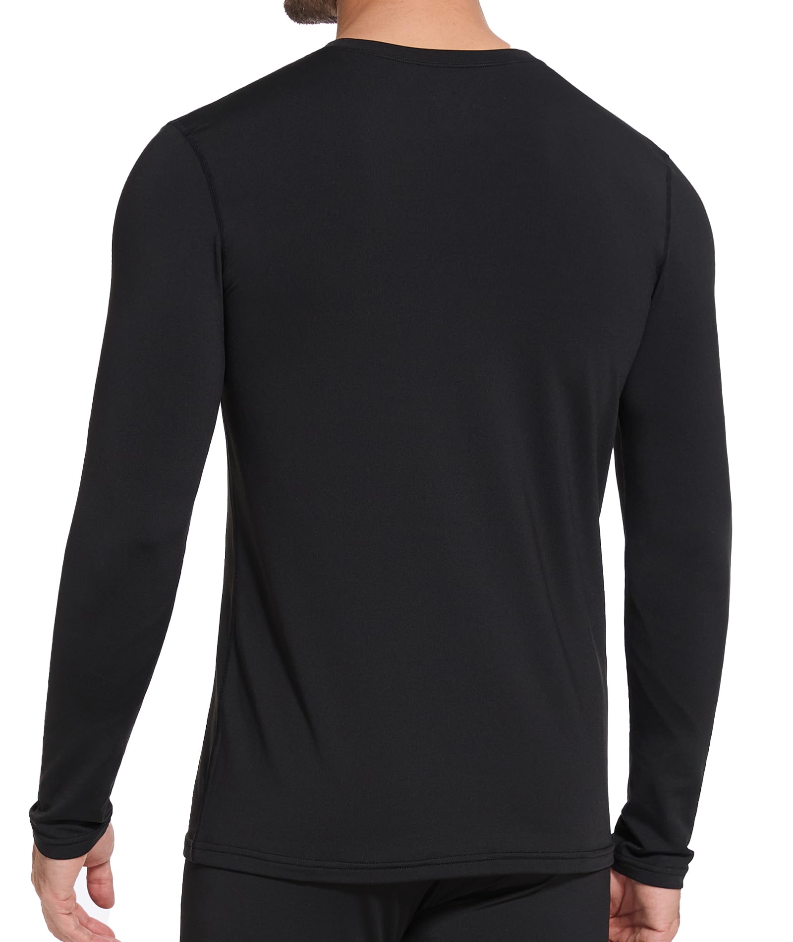 SIHAOHAN - Ropa interior térmica para hombre, forro polar interior, cuello redondo, manga larga, térmica, cálida, transpirable, térmica, ropa interior, ropa interior térmica para hombres