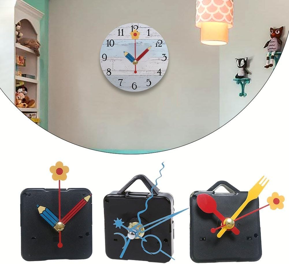 Silent Quartz Clock Movement Kit DIY Wall Clock Repair – 56x56x16mm Mechanism with 13mm Shaft, 6mm Thread, Fits 25–30cm Panels (Gold/Silver/Black)(A)