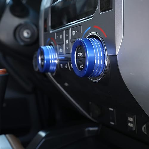 Miniatura 5 de Cubierta de botón de salida de aire acondicionado y volumen de ventilación de automóvil, 4 piezas para Toyota Tundra 2014 2015 2016 2017 2018 2019