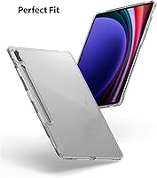 Vista 4 de Funda compatible con Galaxy Tab S9 SM-X710, ultra delgada, suave, mate, transparente, carcasa trasera transparente para Samsung Galaxy Tab S9