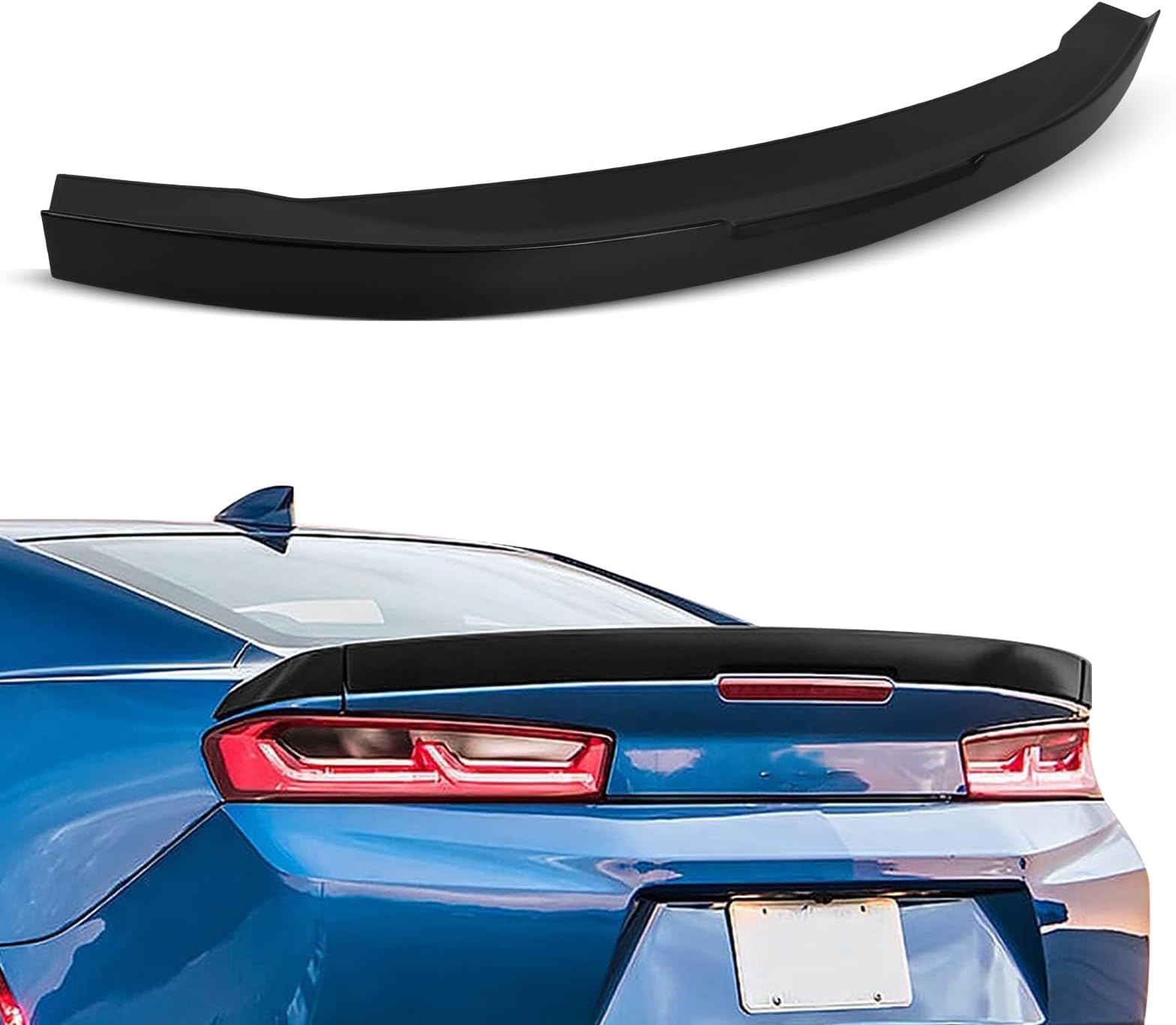 SCITOO ABS Spoiler for 2016-2020 for Chevrolet Camaro Trunk Spoiler Roof Lip Kit, Rear Spoiler Wing, Car Exterior Kit (Glossy Black)
