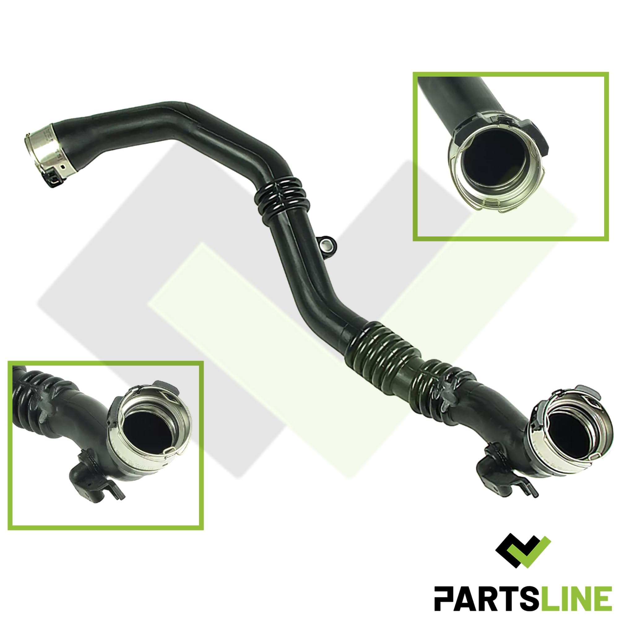 Partsline Durite d'air de turbocompresseur compatible avec Dokker, Duster, Lodgy, Logan II, Sandero II, Captur I, Clio IV 1.5 dCi - 144604599R 144608527R