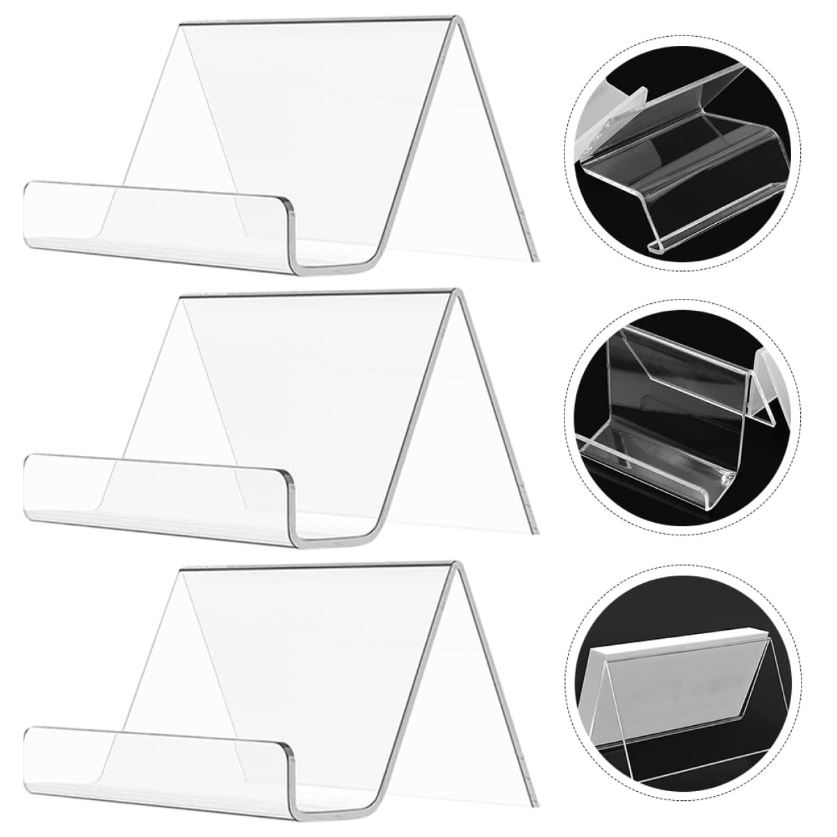 Gadpiparty 4 Ensembles Support De Carte De Visite Transparent Lot De Organisateur De Cartes Professionnelles Pour Événements 6 Pièces * 4