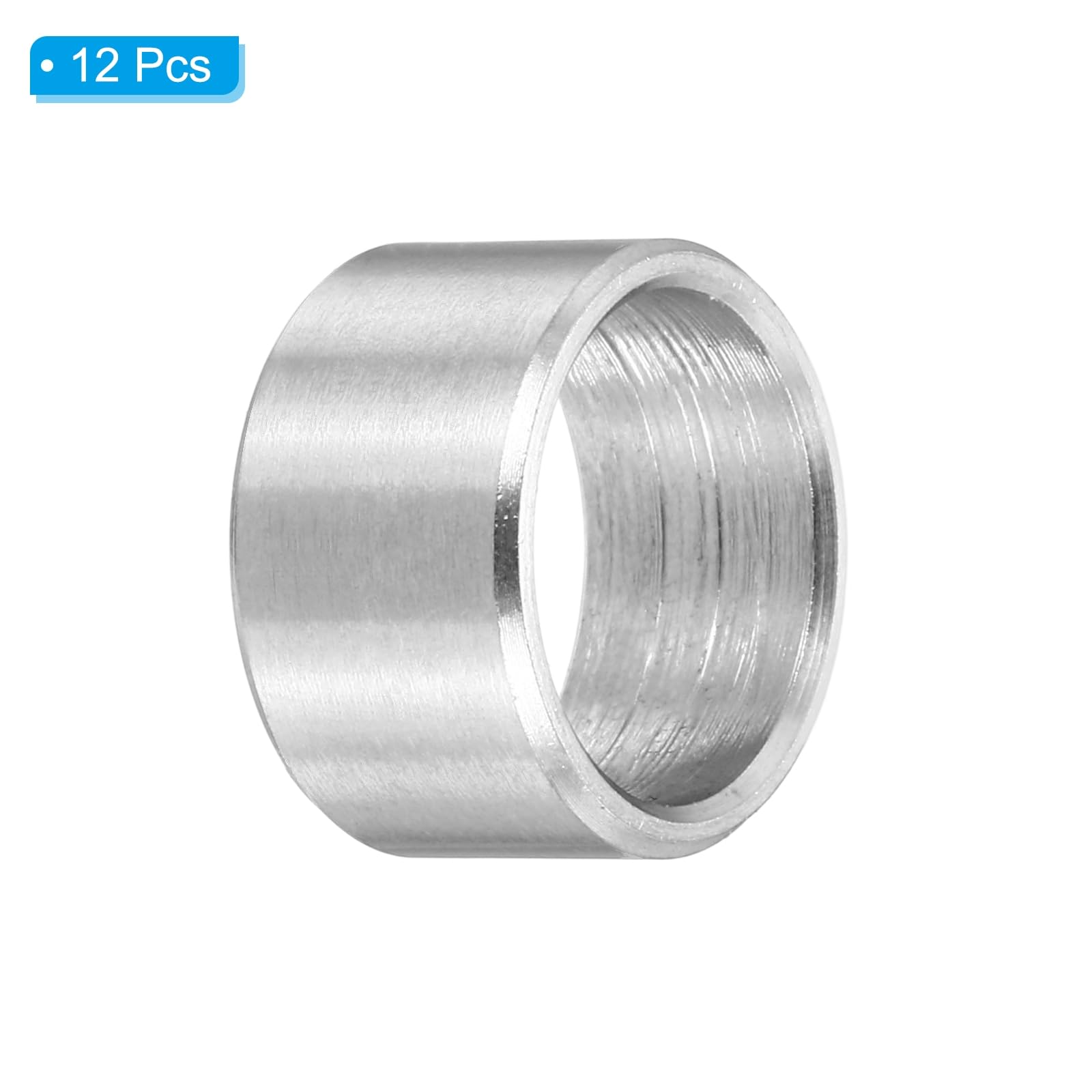 PATIKIL M10 Stainless Steel Spacers, 12Pcs Metal Spacer 10mm ID x 12mm OD x 7mm L Screw Standoff for 3/8" or M10 Screw - Image 3