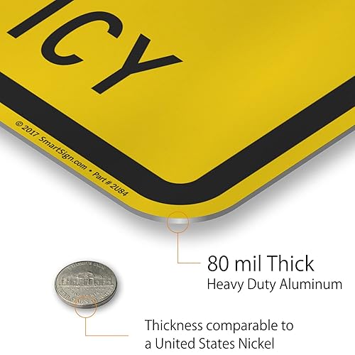 Miniatura 4 de Slippery When Wet o Icy, grado de ingeniero reflectante señal de aluminio, 80 mil, 24" x 18"