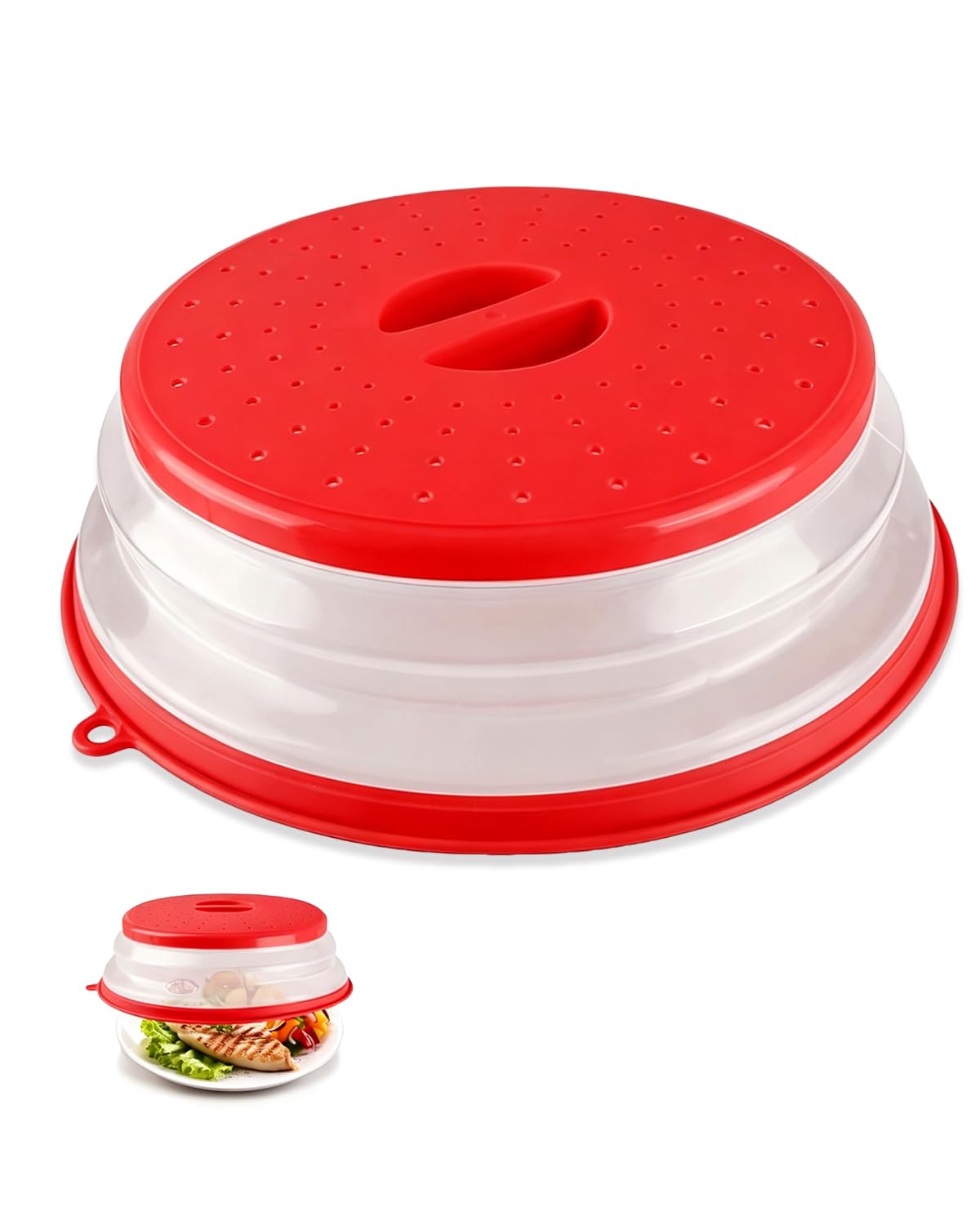 1 unidad Tapa para microondas plegable, tapadera microondas resistente al calor para cocina