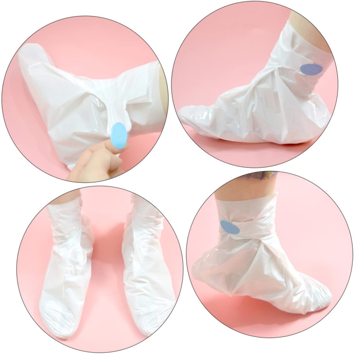 Beavorty 50pcs Therapy Foot Covers Moisturizing Foot Film Bags for Home and Salon Use Oil Resistant Breathable Protection and Soaking