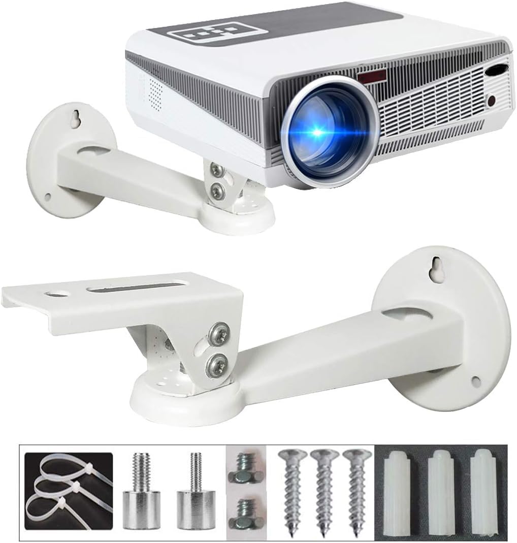 角度調節可能なプロジェクターマウント 2-Be-Best ミニプロジェクター壁マウント 耐荷重11ポンド 長さ7.87インチ 360