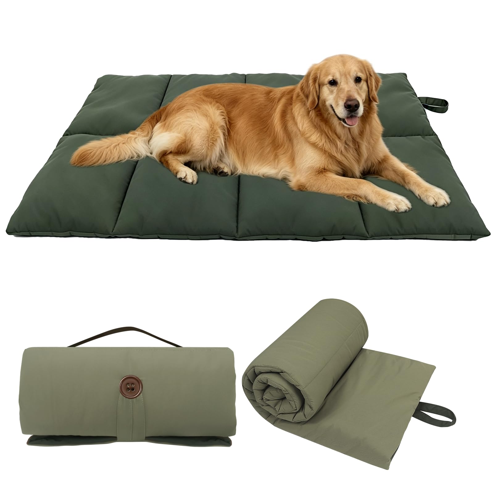 Cama para Perros Impermeable, Manta perros Plegable Viaje(123*68cm) | Alfombrilla para Perro Lavable y Grueso, Colchoneta para Perro Antideslizante para Camping, Exterior