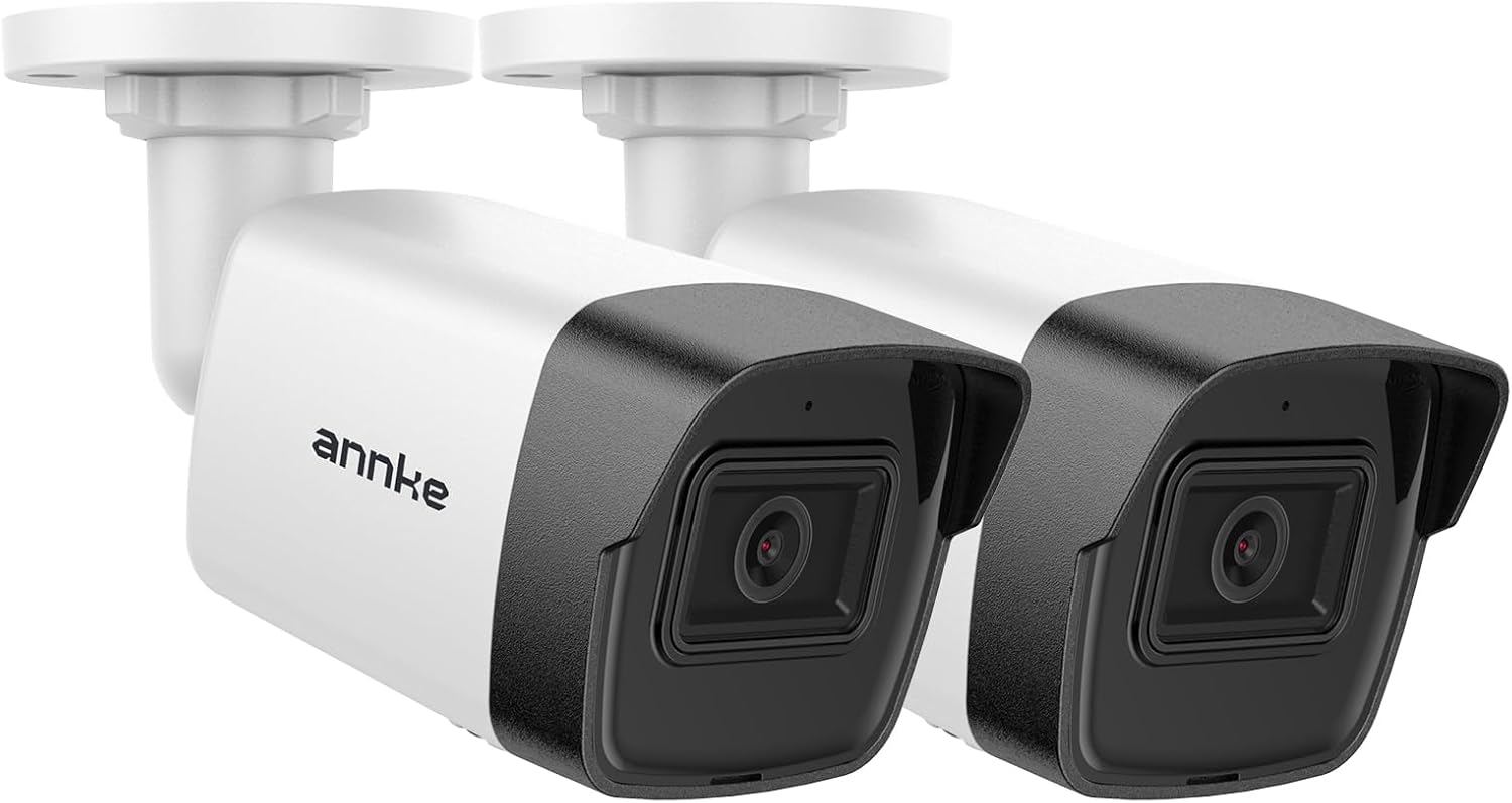 ANNKE 2 Pack 5MP PoE Bullet Security Cameras with Mic/Audio, Outdoor IP Cameras with 2.8mm Lens Wide Angle, 100ft Color Night Vision, IP67 Waterproof, RTSP, 5MP@20fps, Up to 256GB Micro SD Card- C500 ANNKE 2 Pack 5MP PoE Bullet Security Cameras with Mic/Audio, Outdoor IP Cameras with 2.8mm Lens Wide Angle, 100ft Color Night Vision, IP67 Waterproof, RTSP, 5MP@20fps, Up to 256GB Micro SD Card- C500