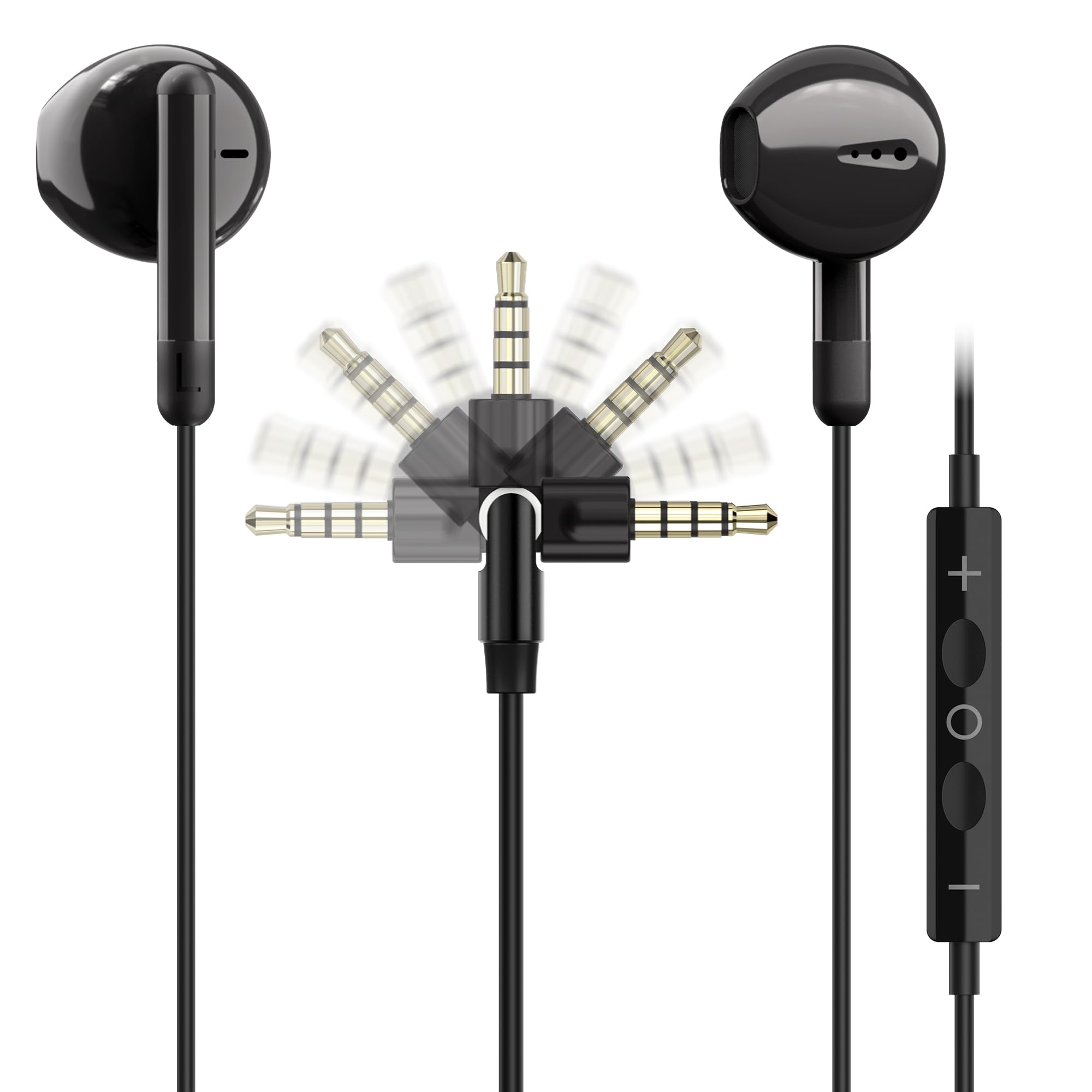 Amazon.co.jp: 【有線イヤホン 3.5mm マイク付き】世界初Smart Swing