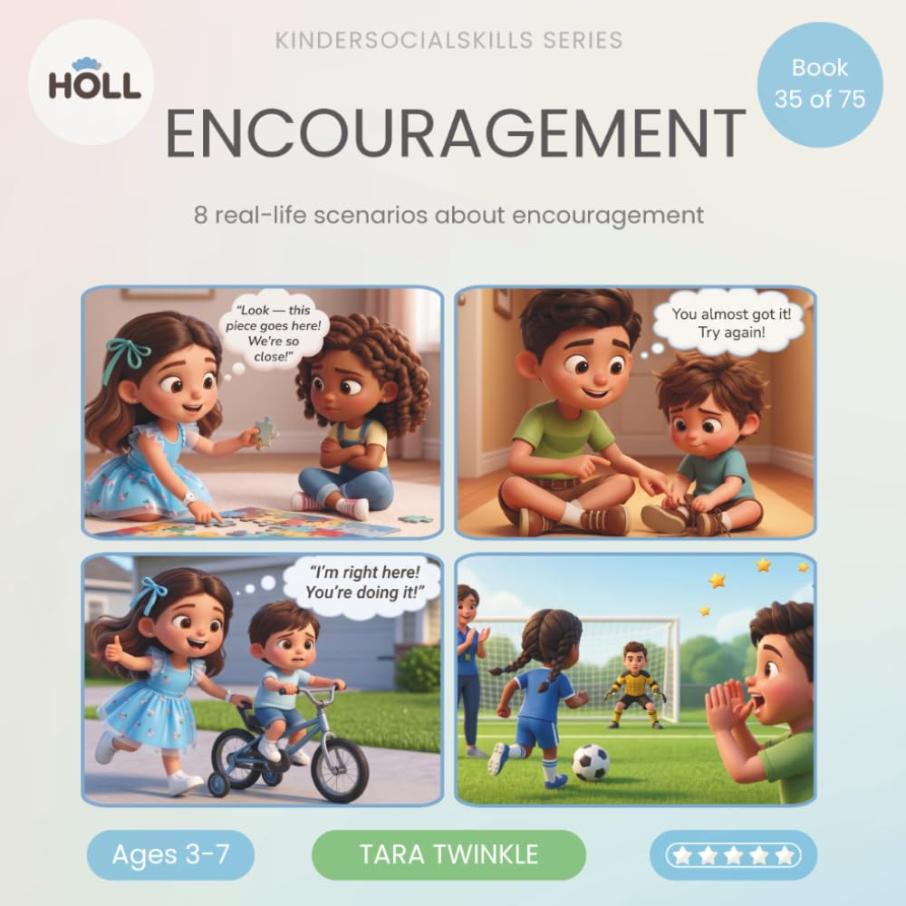 Encouragement | A Social Story for Kids | KinderSocialSkills: Teaching Kids to Cheer Others On Through Story