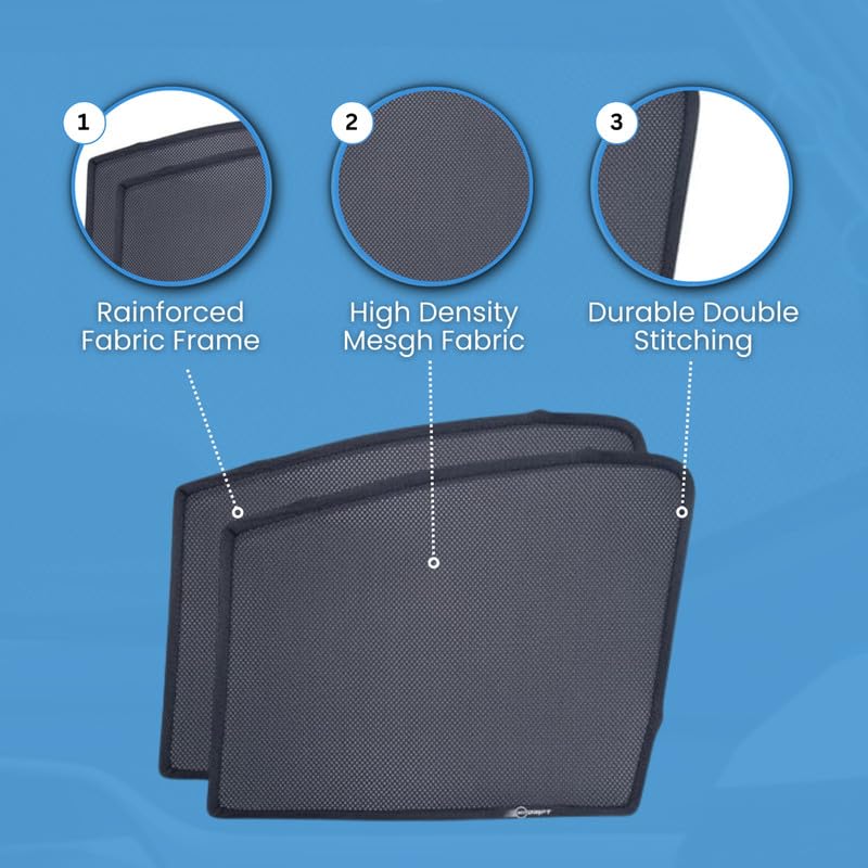 Image of NEODRIFT 'NeoShade' Magnetic Car Sunshades for Mahindra XEV 9E (Set of 2 - Front Row Only)(UV Protection, Magnetic Grip and Privacy & Heat Control)