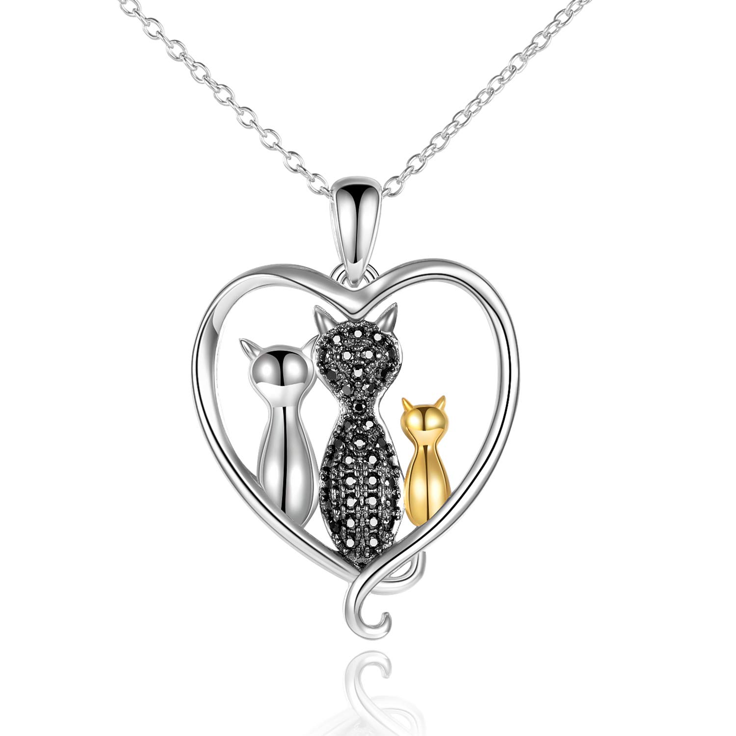 VENACOLY Kat Tarot Ketting 925 Sterling Zilveren Kat Tarot Hanger