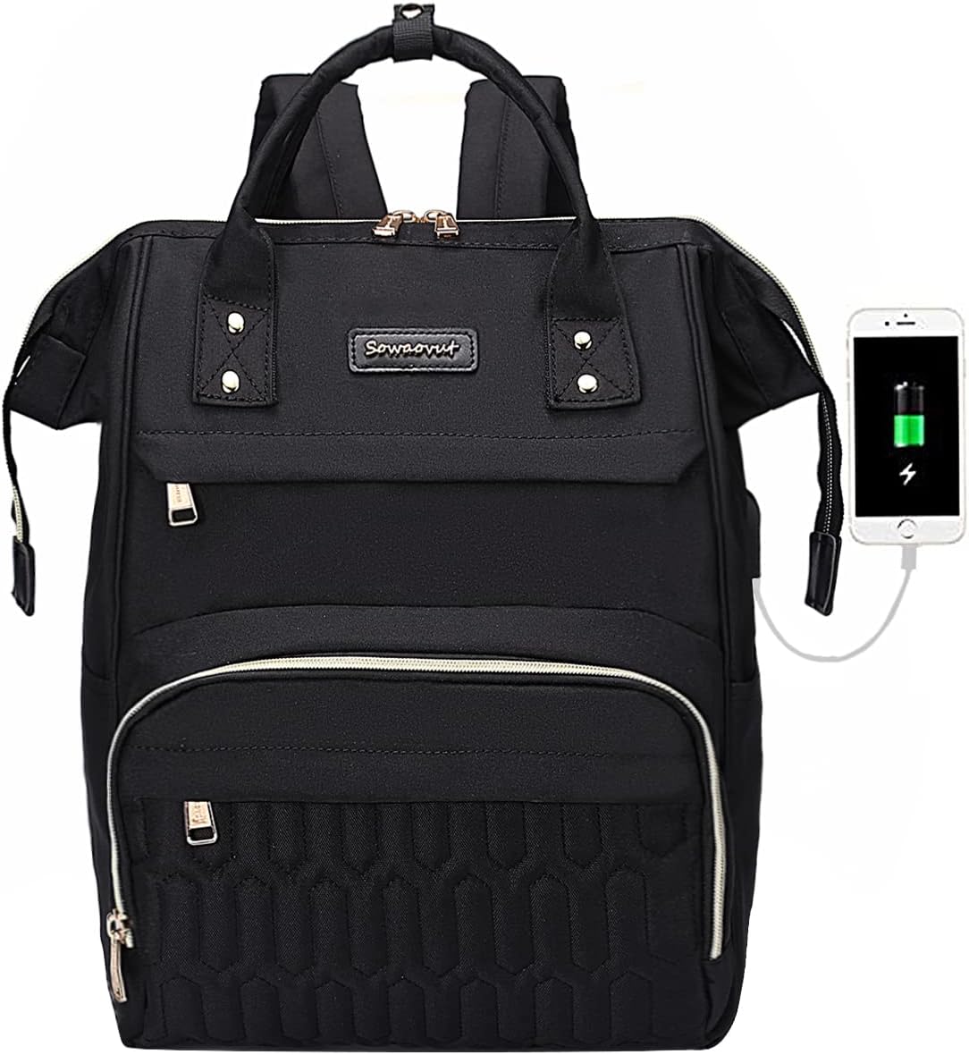 Sowaovut Laptop Backpack 15.6 Inch Casual Daypack Water Resistant Business Travel Backpack for Women men