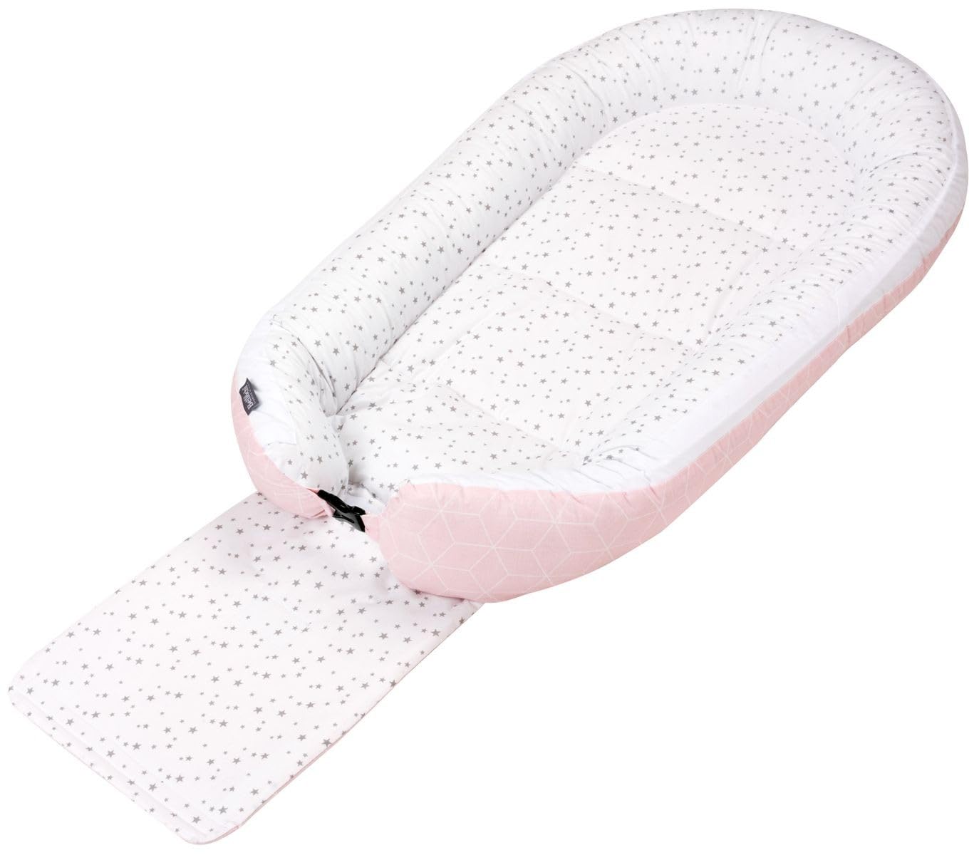 Bellochi | Set di 5 Pezzi per Neonato | Realizzato in 100% Cotone | Riduttore Lettino Neonato 90x60cm | Cuscino Bambino | Cuscino Neonato con Fodere | aurora