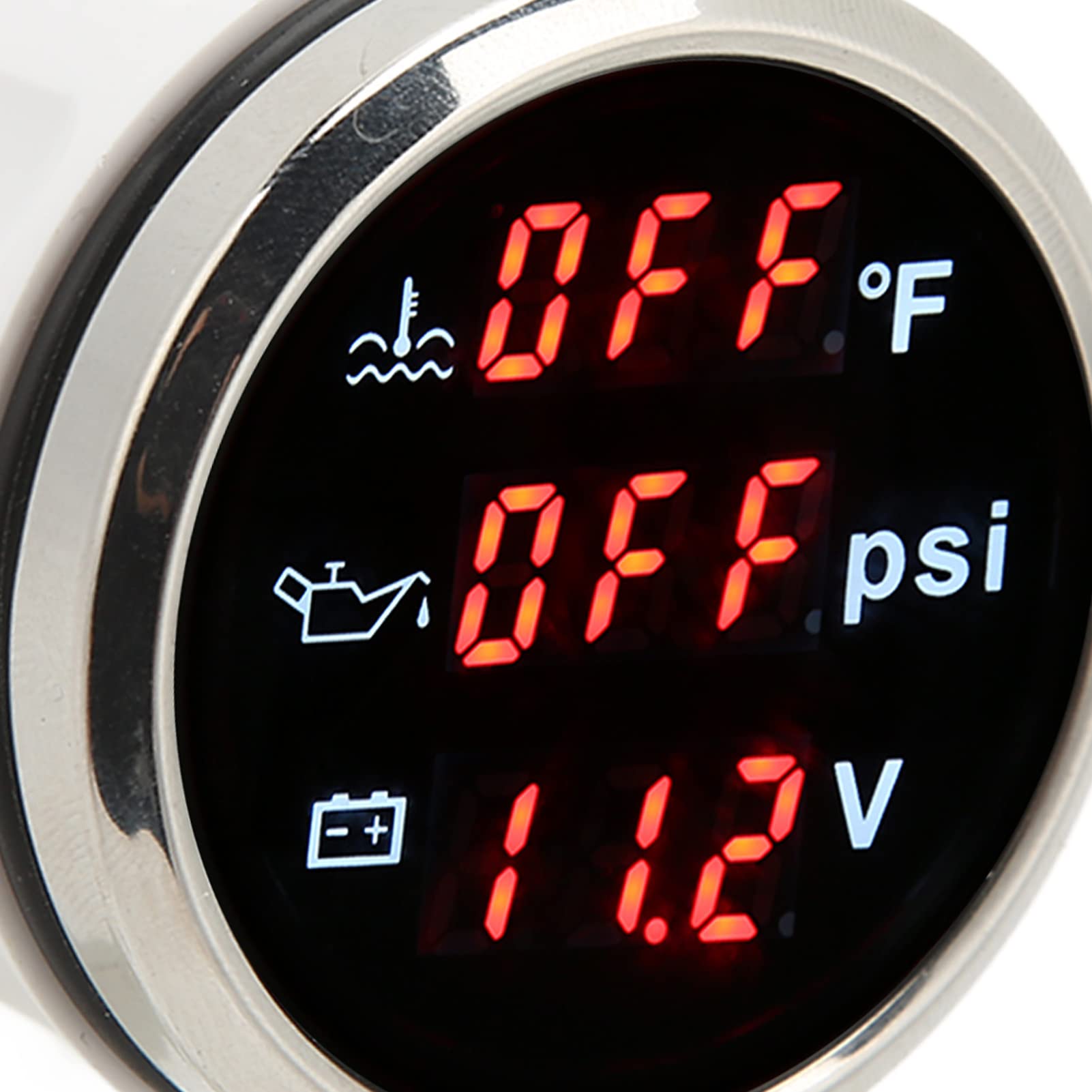 Indicatore della Temperatura Dell'acqua, per RV Yacht Barca Nave Auto Moto 52mm Indicatore Digitale della Temperatura Dell'acqua 3 in 1 DC 9 a 32 V Accurato