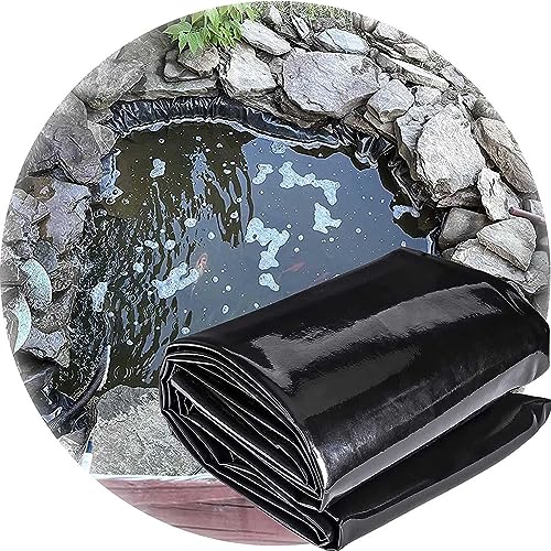 Bâche de protection souple en PVC pour étang à poissons - 3 x 4 m - Matériau imperméable et résistant - Pour jardins aquatiques, fontaines, ruisseaux et bassins d'arrière-cour - Noir