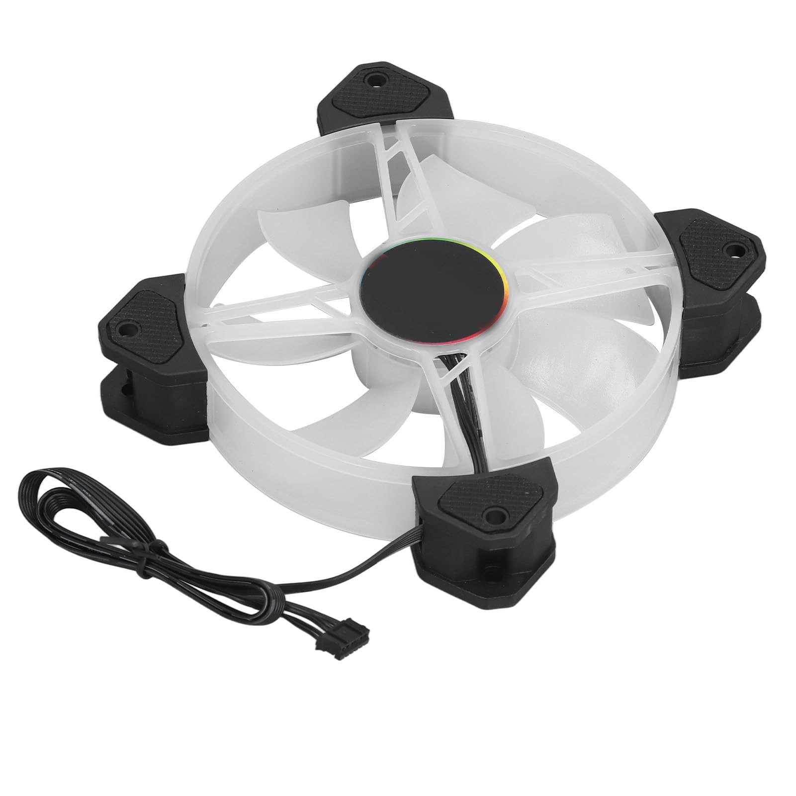 Ventola per Case Computer RGB Ultra Silenziosa da 120 Mm con Telecomando per Raffreddamento con Riduzione del Rumore del Telaio del PC, ABSScope a Risparmio Energetico, Confezione da 6 per