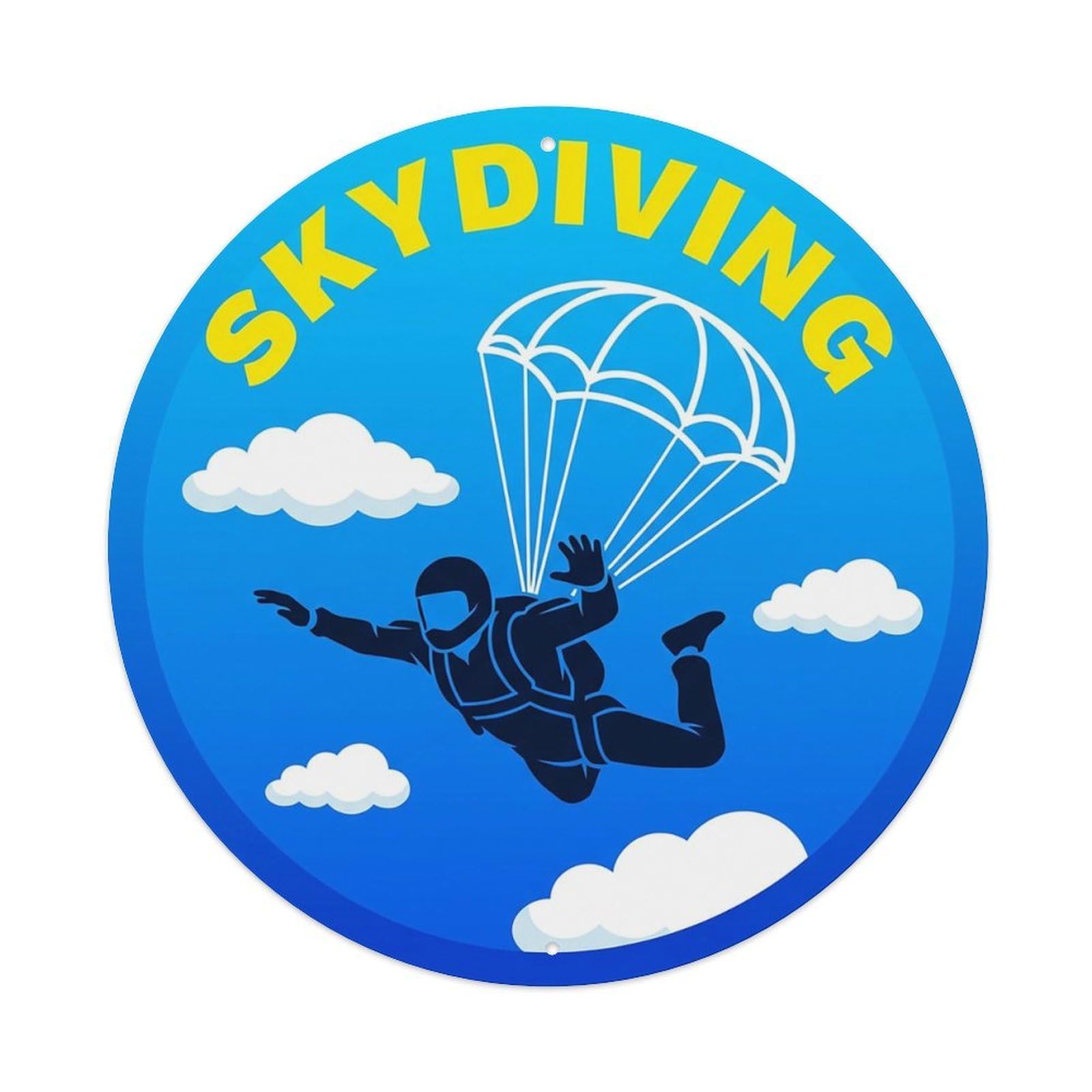 Vintage Skydiving Extreme Sports Vintage Metal Tin Sign Plaque Wall Decor for Cafe, Club Bar, Office, Garden Metal Poster 8x8Inch