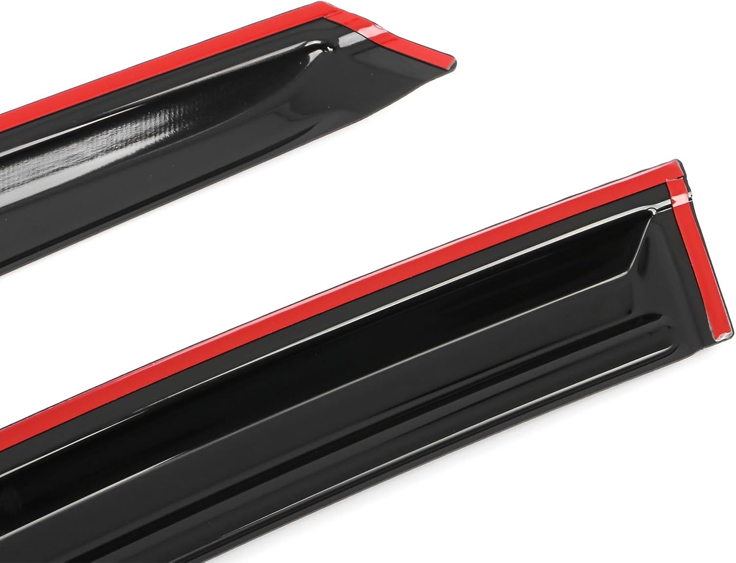 IKON MOTORSPORTS Tape on Window Visors Compatible with 2025-2026 Toyota Camry, Mugen Style Acrylic Smoke/Tinted Rain Guards, Side Window Wind Deflectors 4PCS