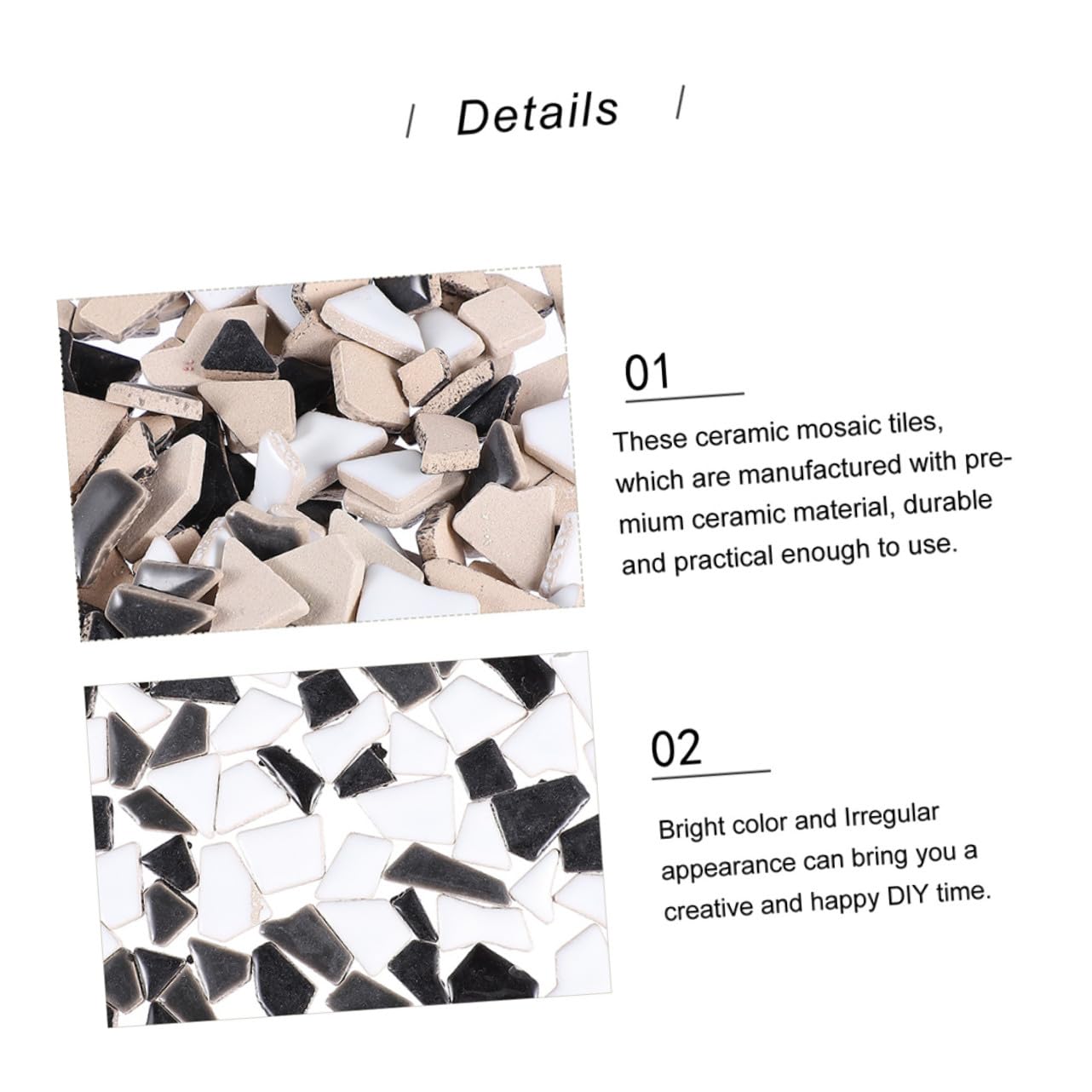 Teselas para Mosaicos de Cerámica Irregulares, 1 Bolsa