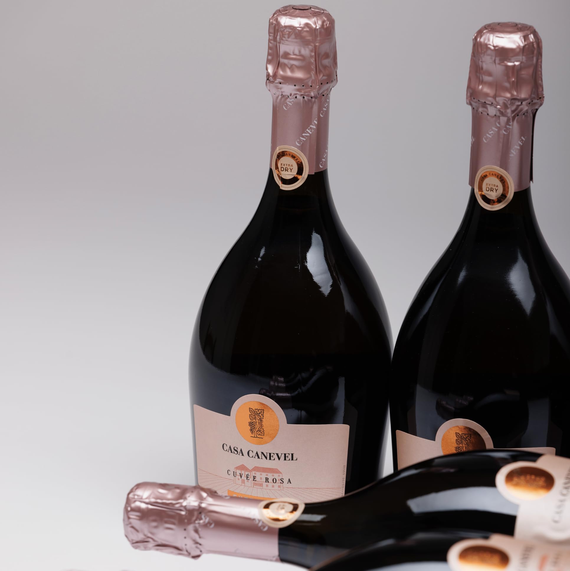 CASA CANEVEL "CUVÈE ROSA EXTRA DRY" | Vino Spumante Rosé Extra Dry| 6x750 ml | Confezione 6 bottiglie