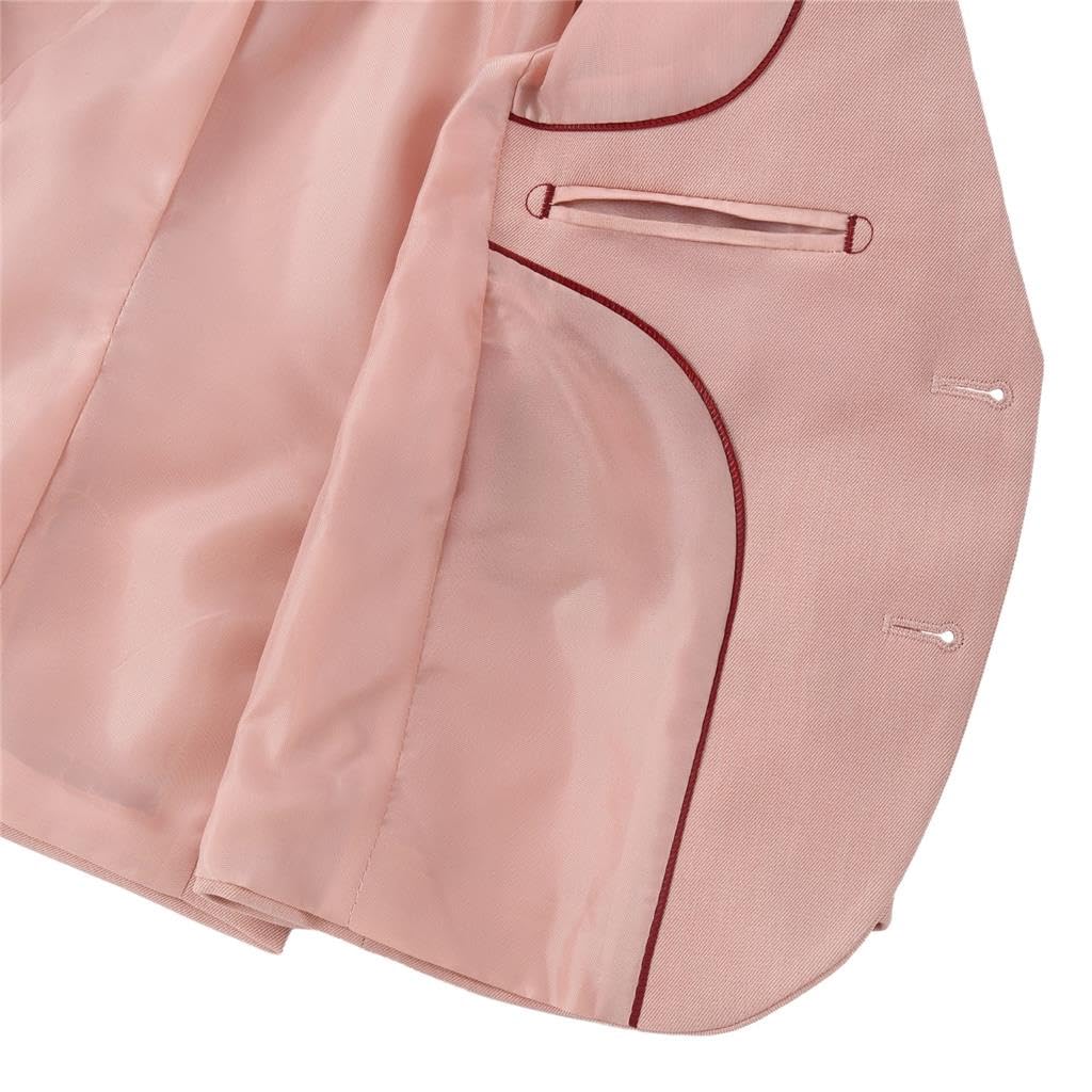 Lito Angels Costume Cintré 5 Pièces pour Garcon - Ensemble de Smoking Élégant pour Mariage & Événements - Tailles 2-13 Ans - Bleu Royal/Vert Émeraude/Rose Poudré​ / Camel