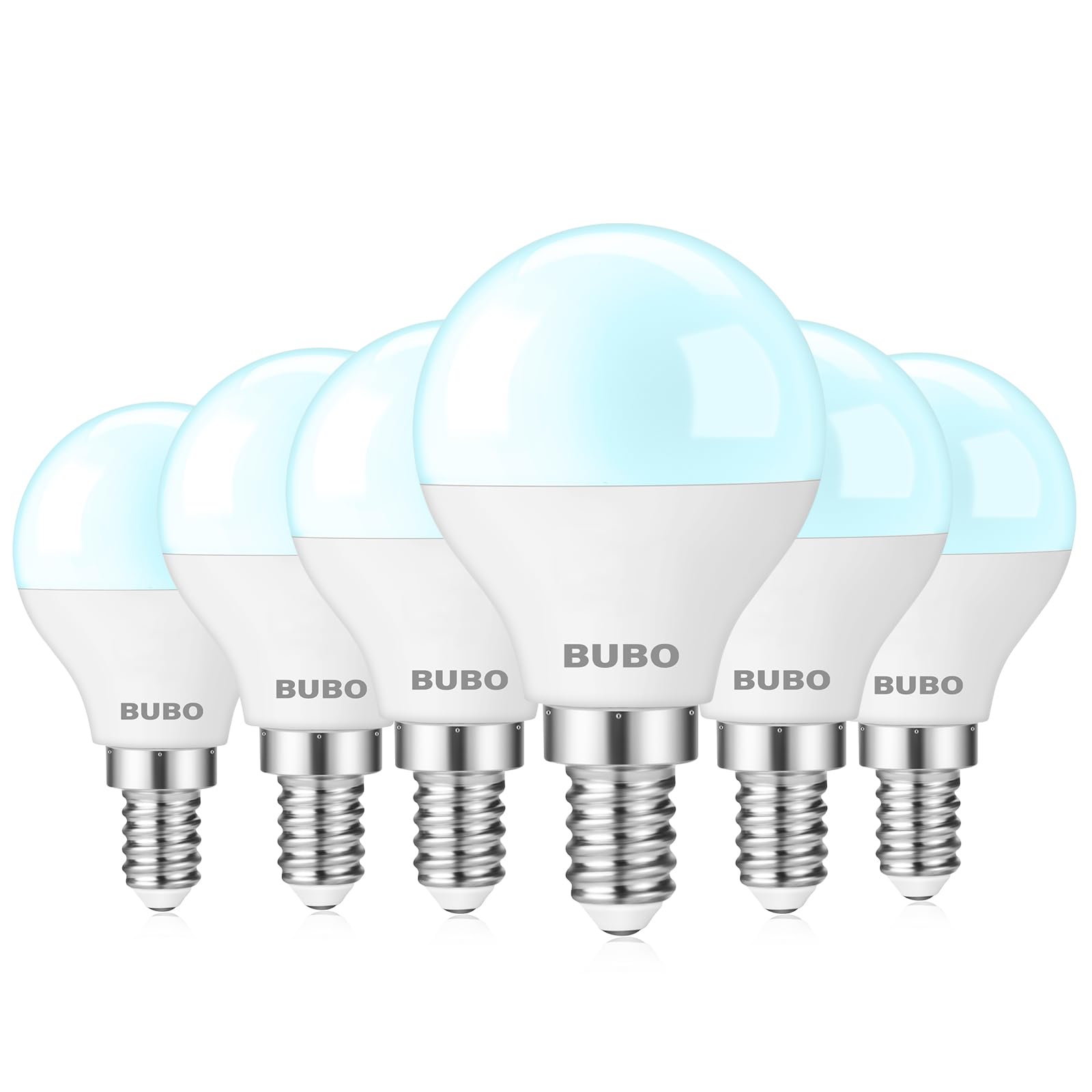 BUBO Ceiling Fan Light Bulbs 60 Watt Equivalent E12 LED Bulb Daylight 5000K Small Base LED Light Bulbs