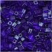 Miyuki 4mm Glass Cube Beads Transparent Cobalt Blue #151 10 Grams