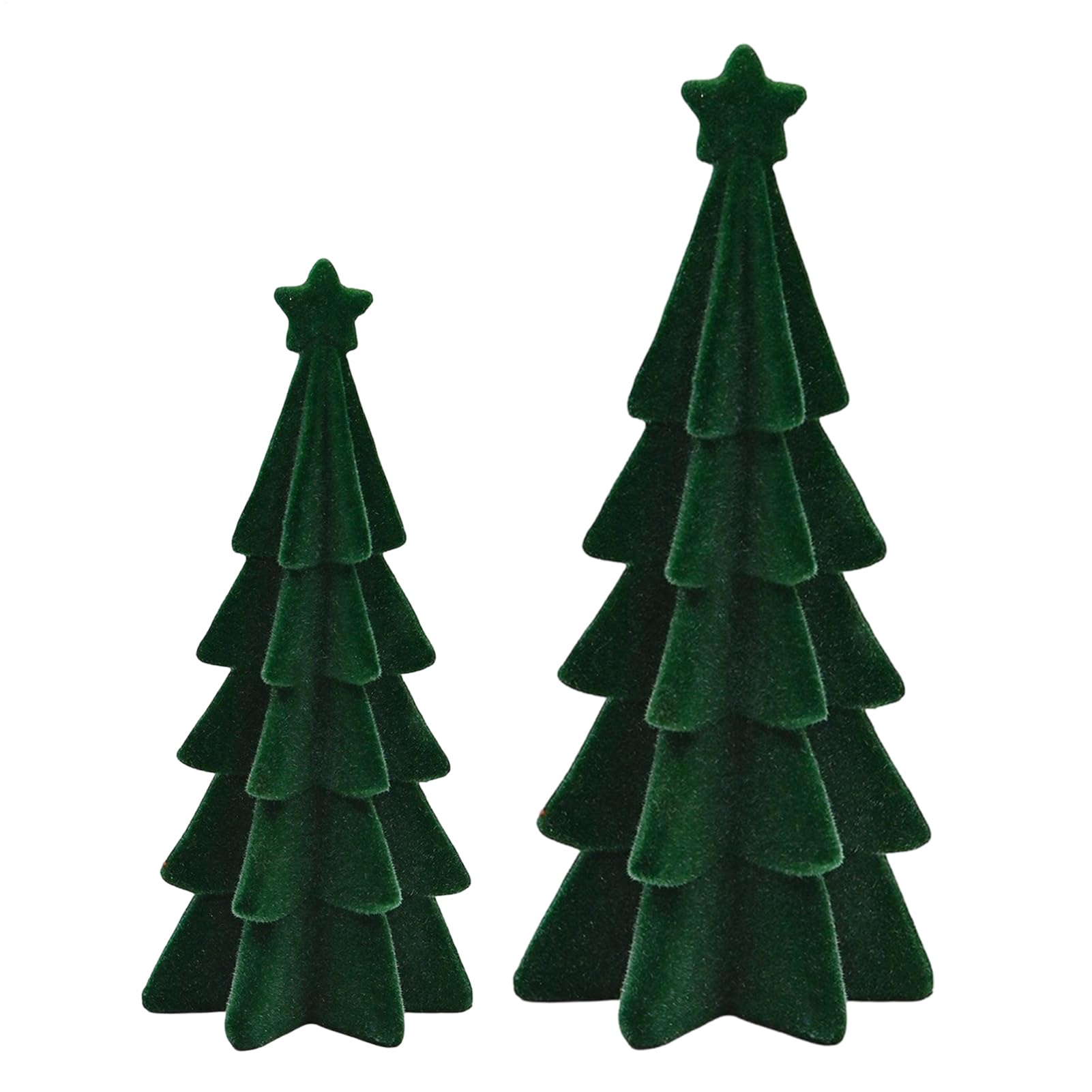 Figurines de sapin de Noël en résine lot de 2