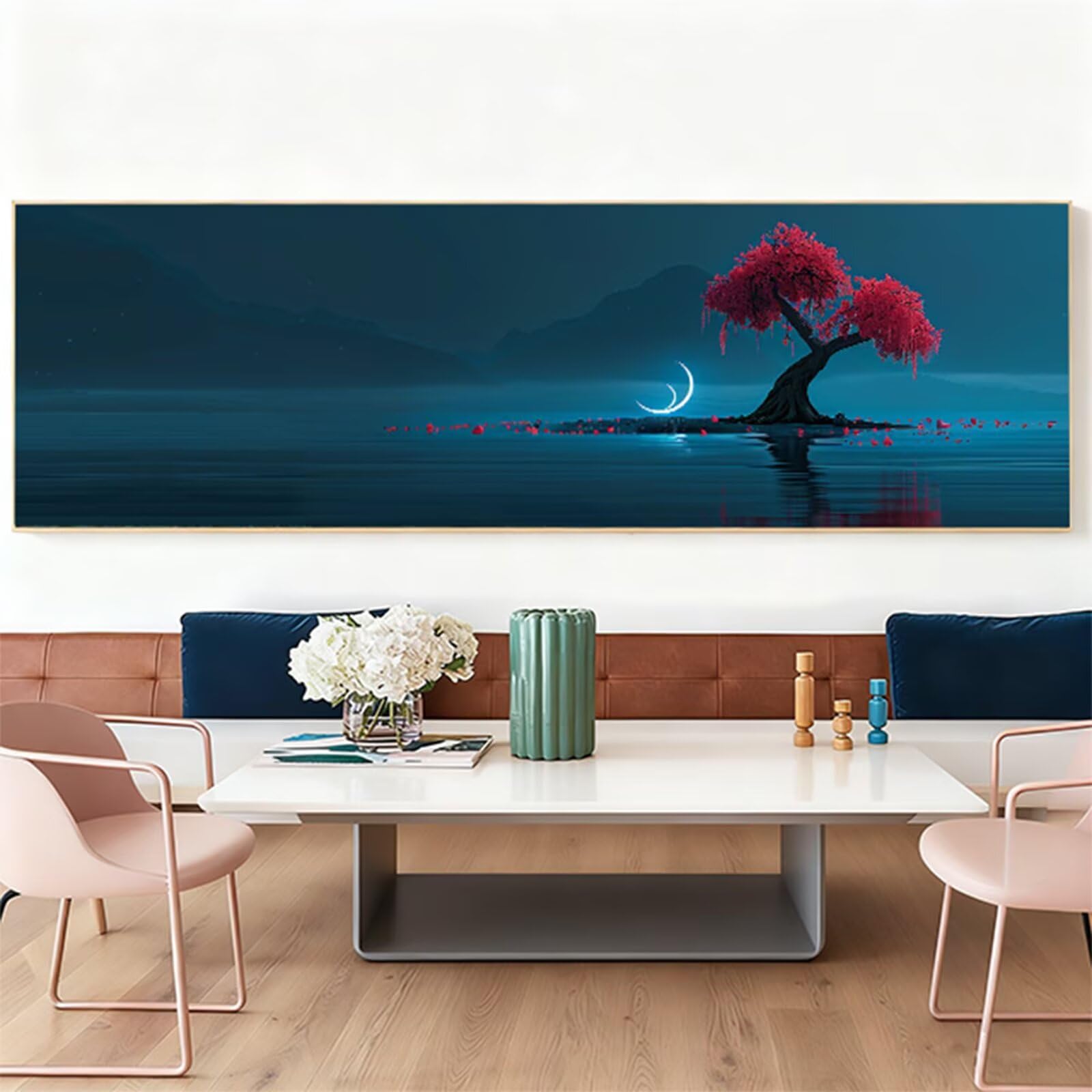 Duże zestawy do malowania diamentami z motywem jeziora dla dorosłych, 5D Dimond Art Tree Gem Arts and Crafts dla dzieci początkujących, zestaw do haftowania krzyżykowego z kryształami strasu