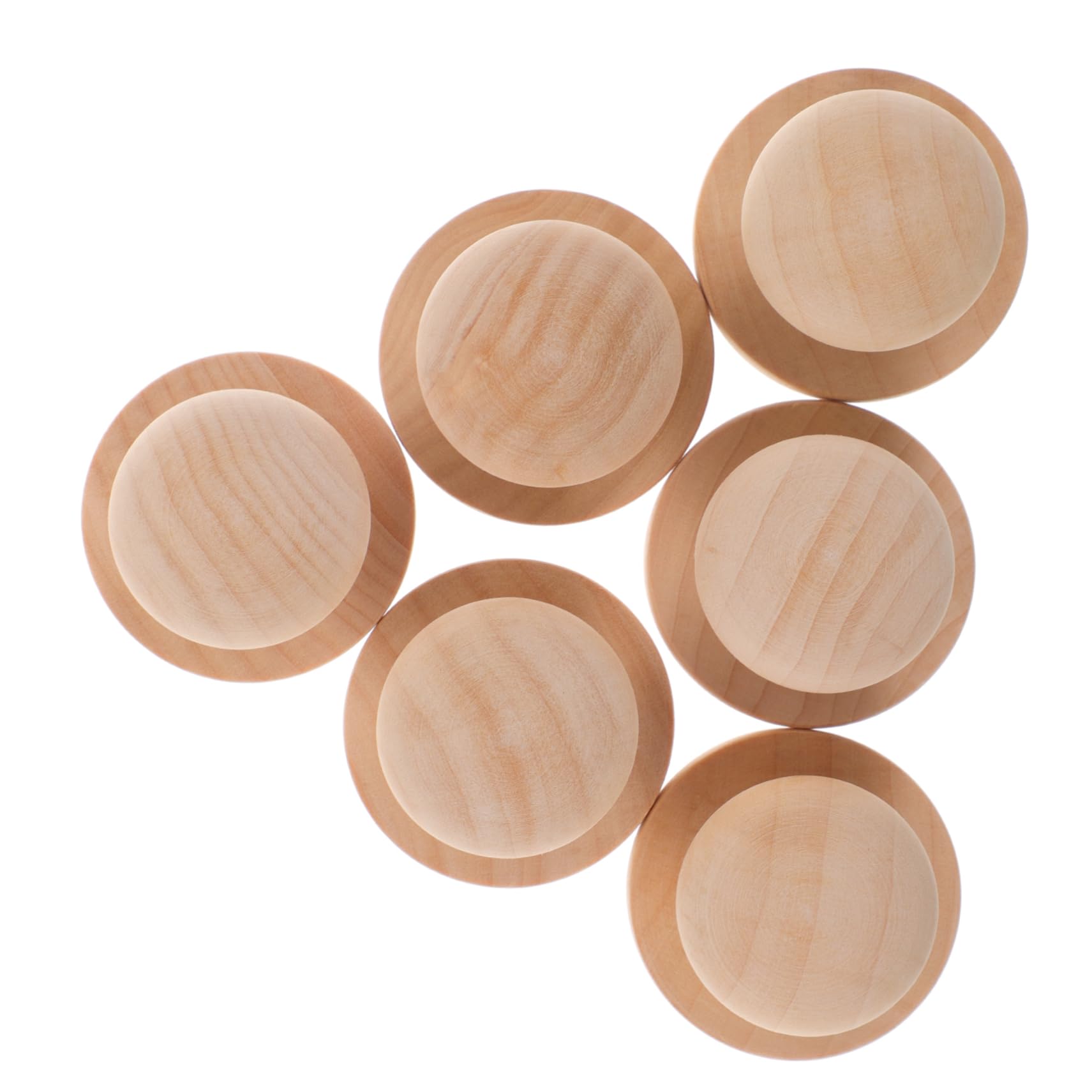 HOMSFOU 2 Sätze Festes Rundgriff Stempel Zum Basteln Wachssiegelstempel Stempelversiegelung Griff Für Scrapbooking-Stempel Siegelstempelgriffe Holz 6 Stück * 2