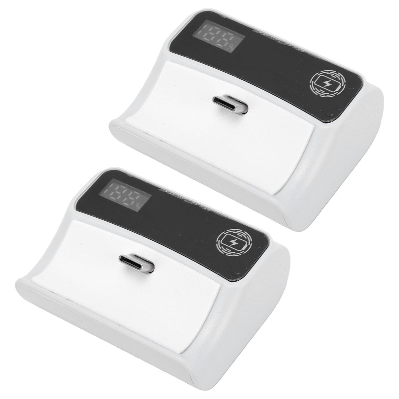 Batteria Ricaricabile per 2 Pro, 2000 MAh 7400 MWh con Indicatore di Alimentazione LED, Design Senza Fili per Controller di Gioco (2PCS)