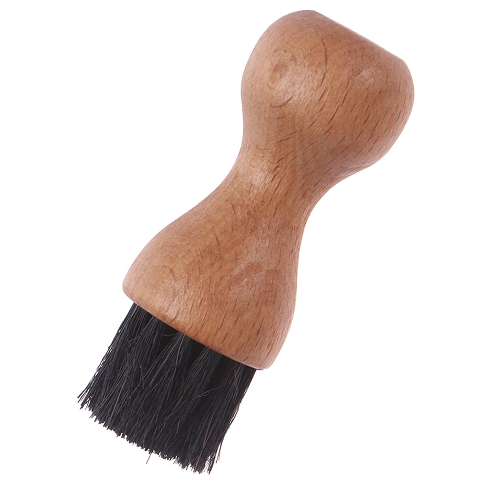 Cepillos para Zapatos, Zapatos de Madera Mango de Cepillo Cerdas Naturales Pelo de Caballo Brillo para Zapatos Cepillo de Limpieza para pulir (A)