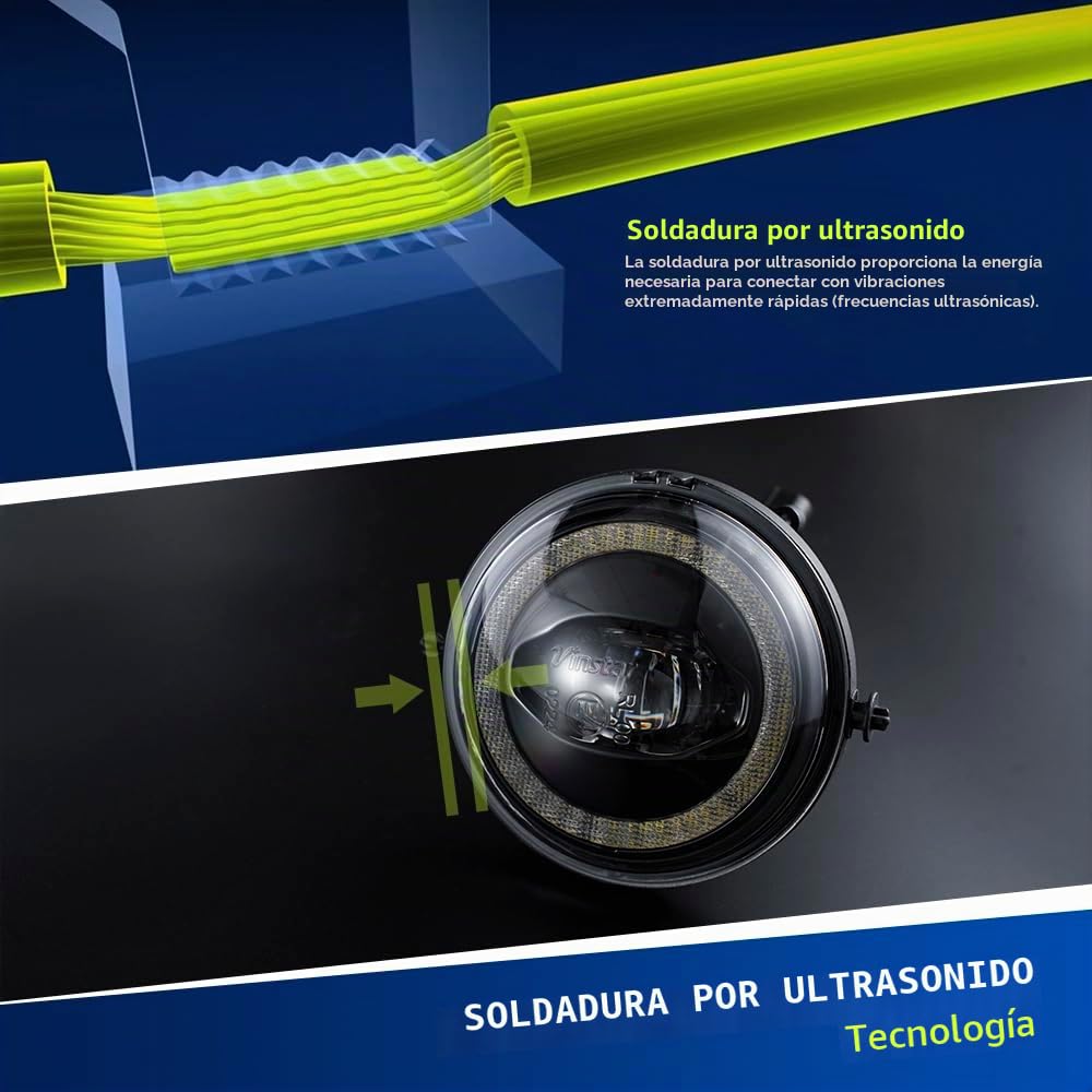 LED antiniebla DRL luz de circulación diurna compatible con Mini Cooper R55 R56 R57 R58 R59 R60 R61 LED Conducción del anillo de halo Ejecución de luz DLR E4 aprobado 2 piezas