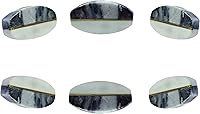 Vista 18 de Perilla Home Juego de 6 pomos de piedra, pomos de mármol blanco, pomos decorativos ovalados elegantes con tornillo para accesorios de cocina, cajón