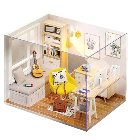 Amazon Moin Moin 1 32 ドールハウス ミニチュア 手作りキット セット サンシャインルーム Ledライト アクリルケース 07dh175 プラモデル 通販